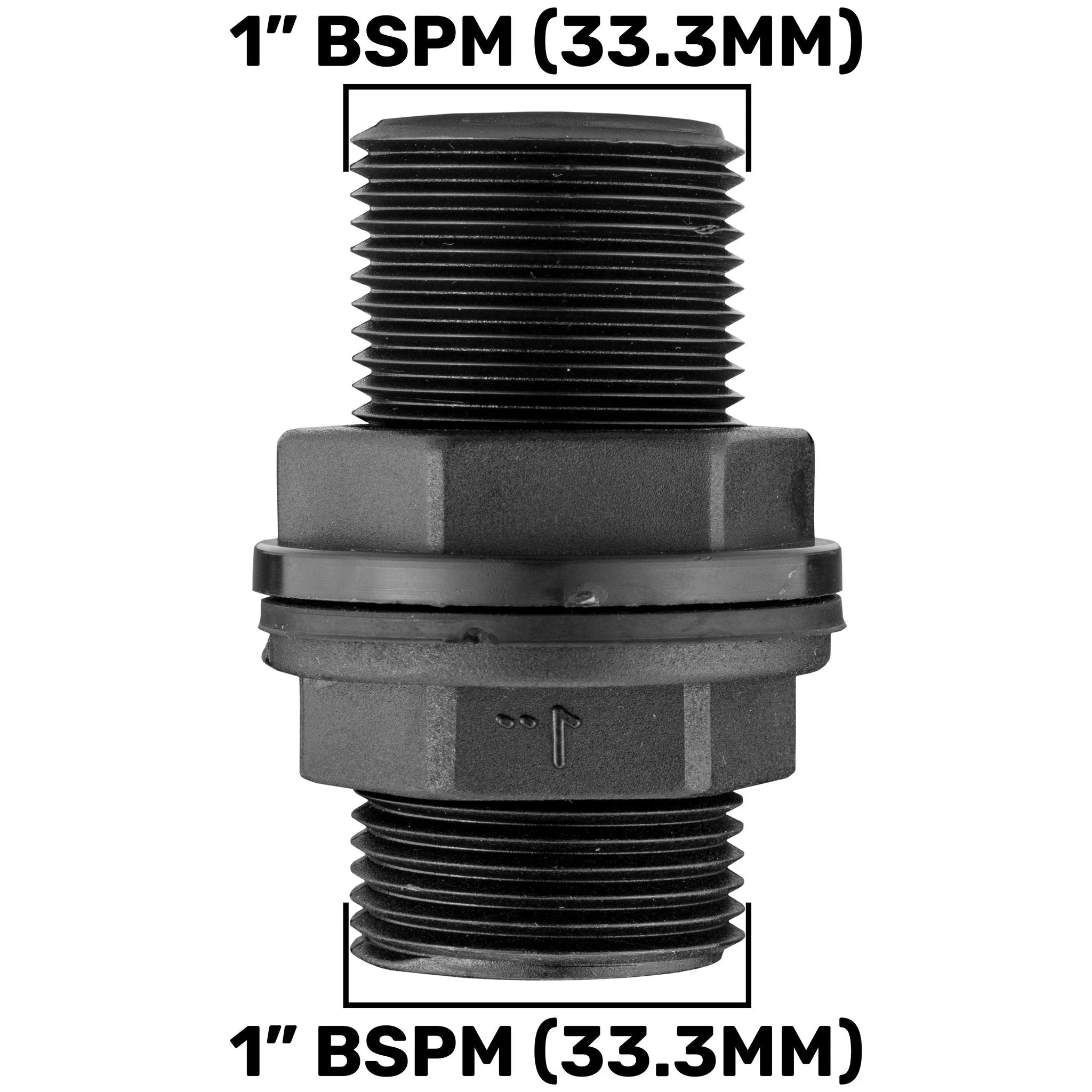 1” BSP Water Butt Fitting with 25mm MDPE Straight - Image 3