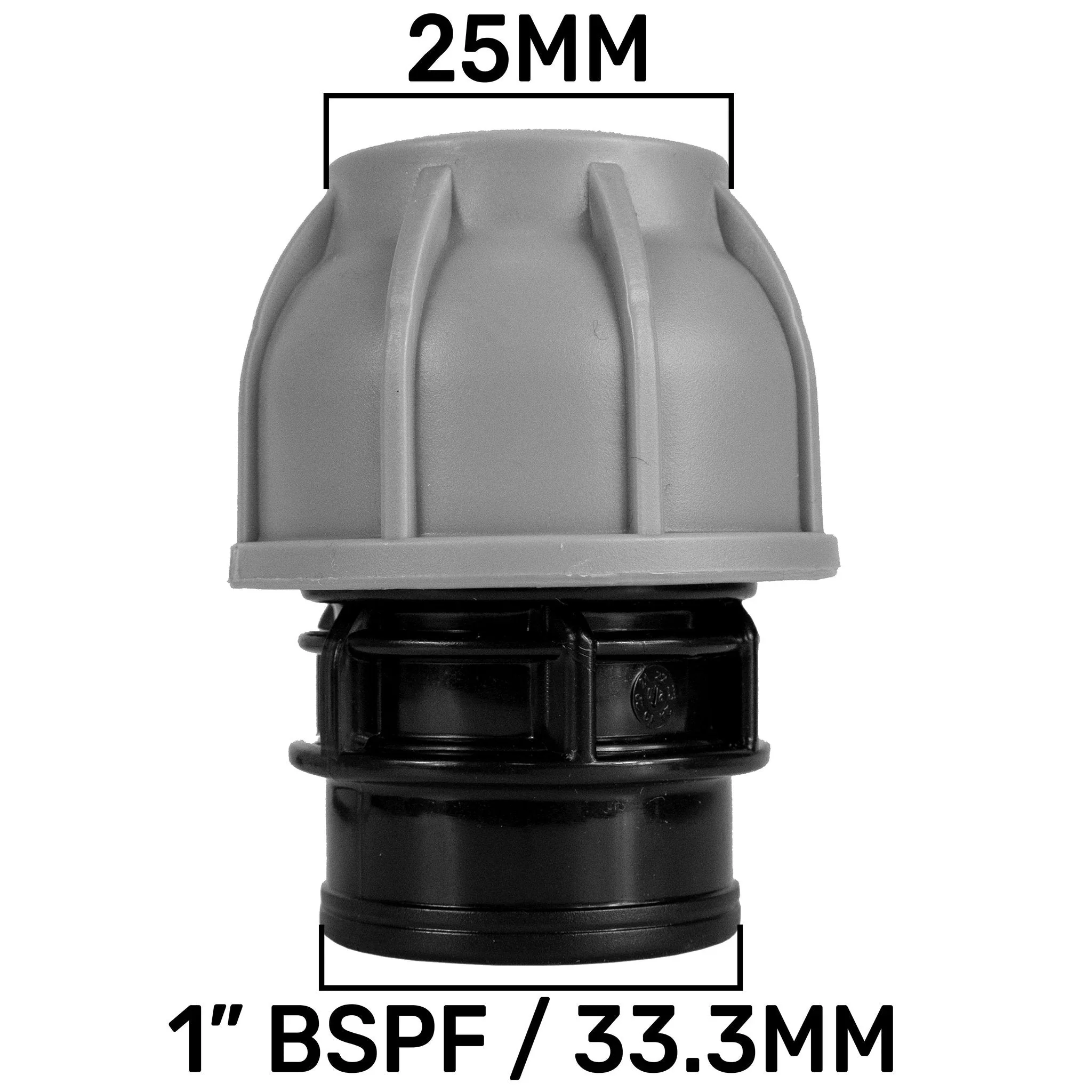 1” BSP Water Butt Fitting with 25mm MDPE Straight - Image 6