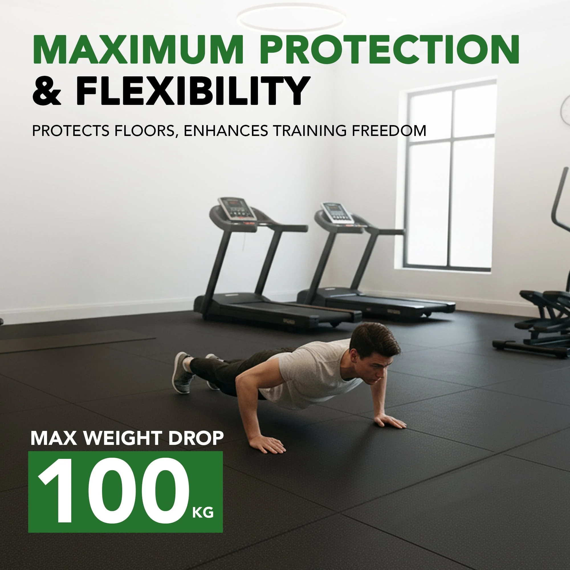 11mm Sprung PRO - Heavy Duty Gym Rubber Mats - Image 2