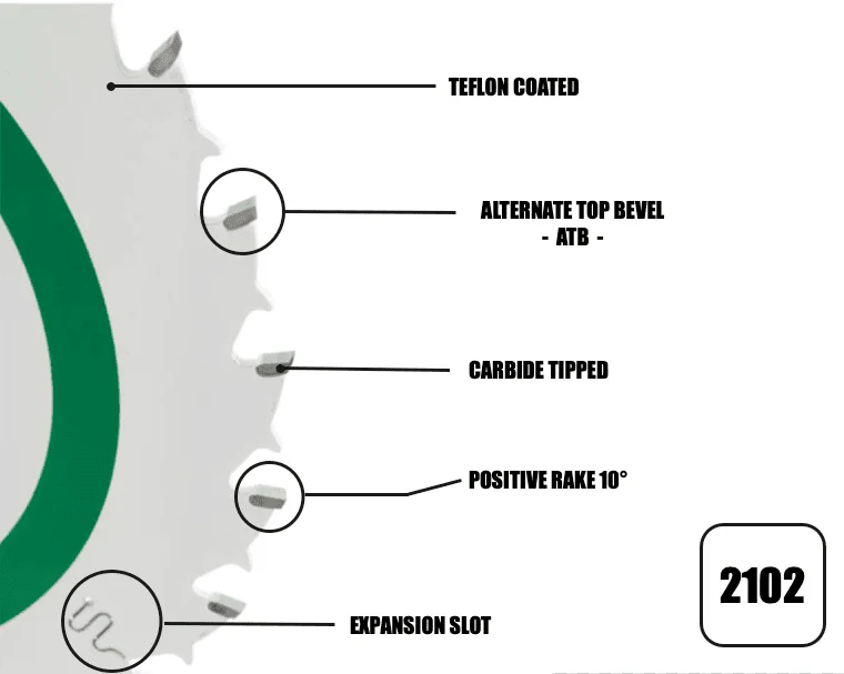 160mm x 20mm x 1.8mm 24 Tooth HKC Track Circular Saw Blade - 2102 - Image 3