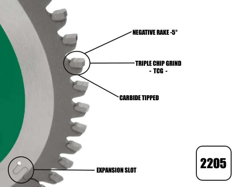 160mm x 20mm x 2.2mm (Ali) 52T TCG Neg Rake Track Saw Blade - 2205 - Image 3