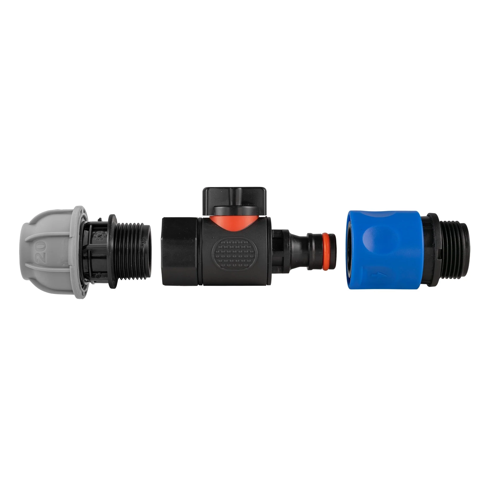 20mm MDPE Straight with BSPF-Quick Connect Valve & Hose Connector 3/4" BSPM - Image 4
