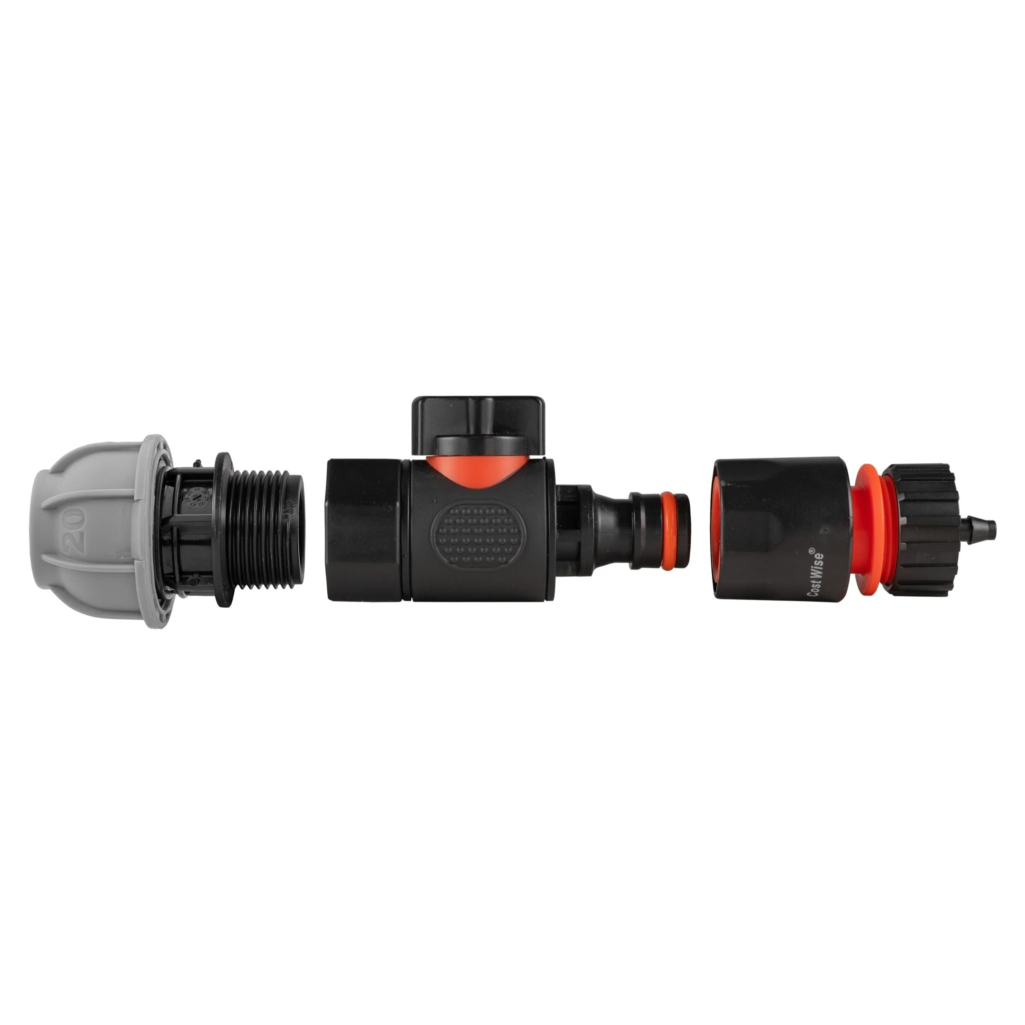 20mm MDPE Straight with BSPF-Quick Connect Valve & Hose Connector 4mm Barb - Image 4