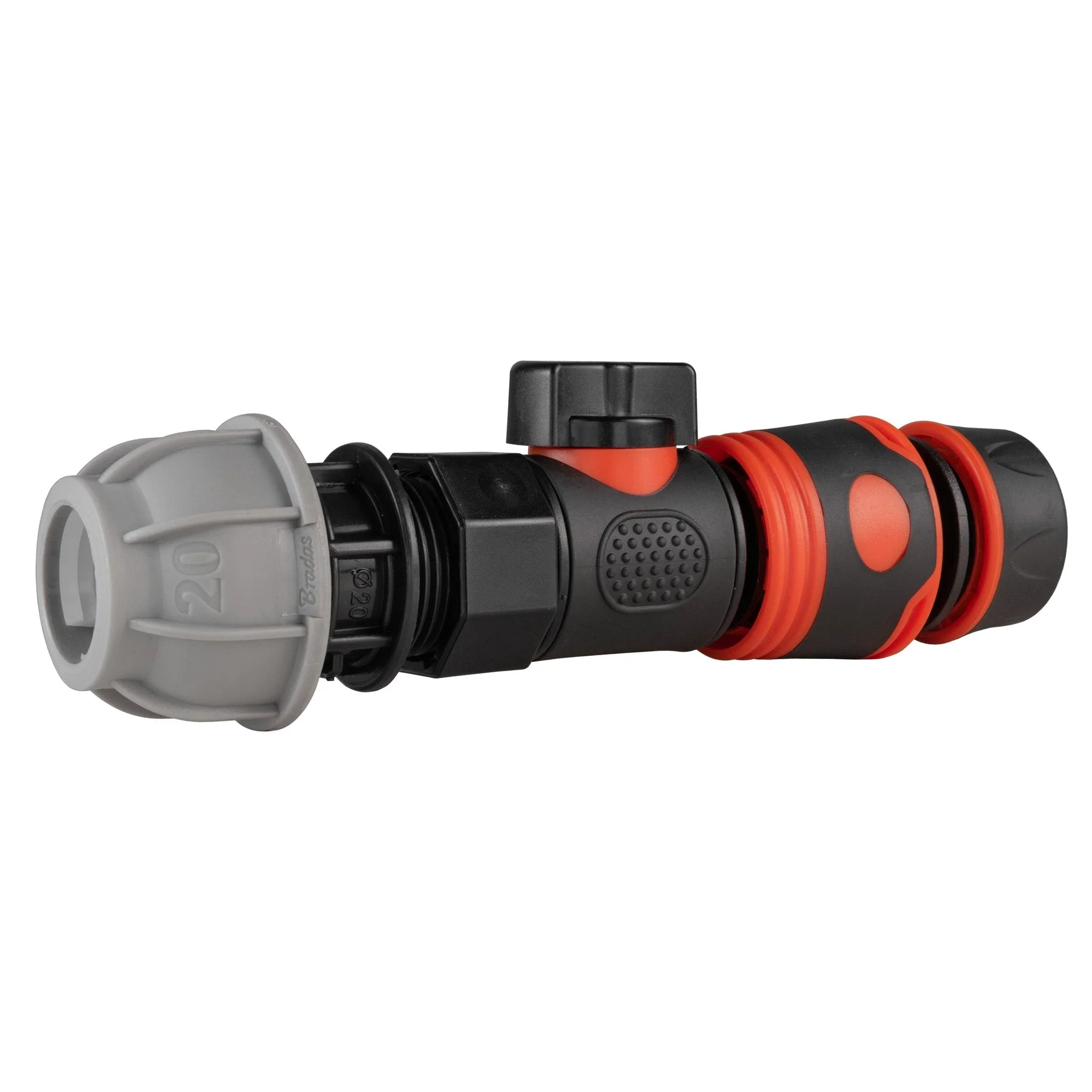 20mm MDPE Straight with BSPF-Quick Connect Valve & Hose Connector Black Soft - Image 2