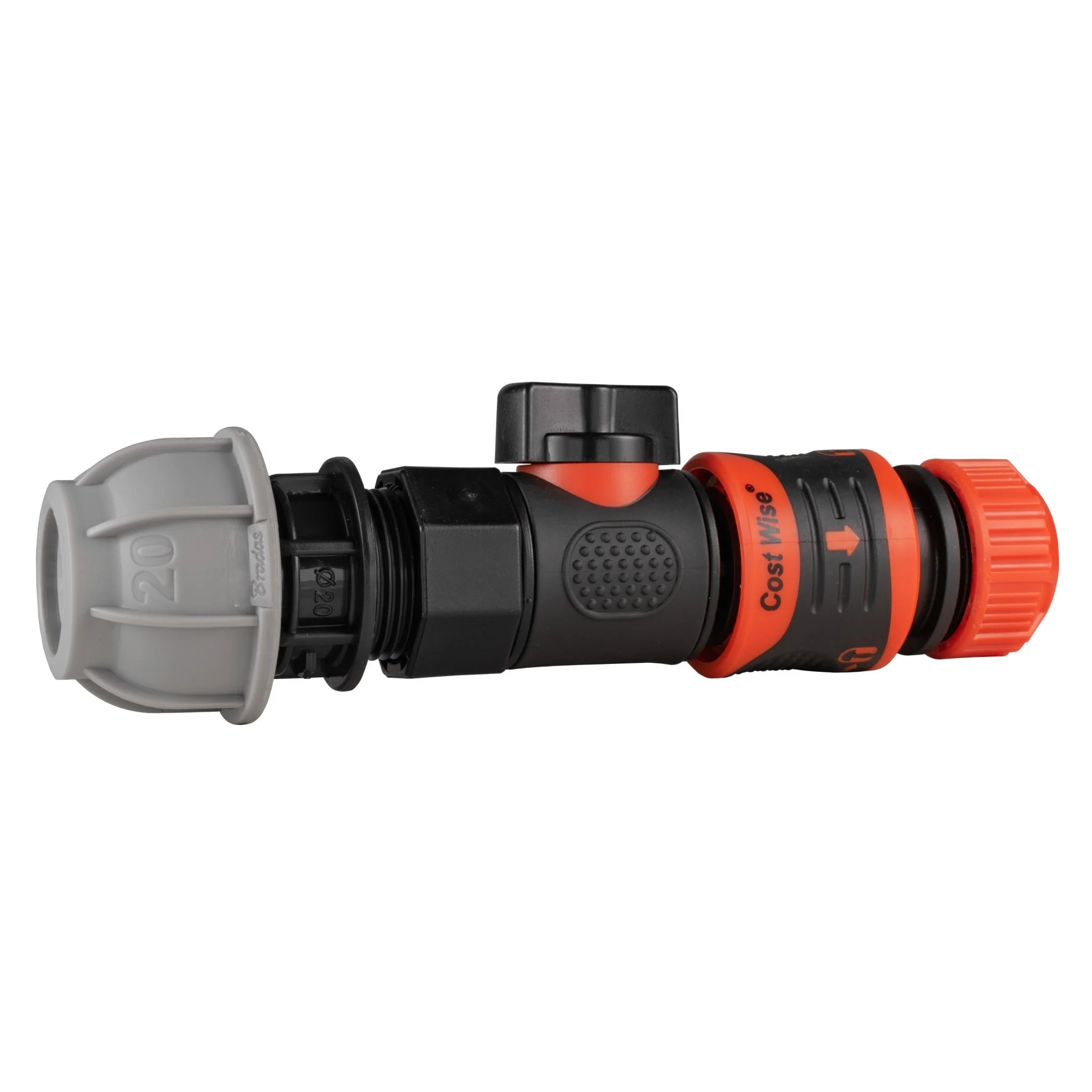 20mm MDPE Straight with BSPF-Quick Connect Valve & Hose Connector Lock - Image 3