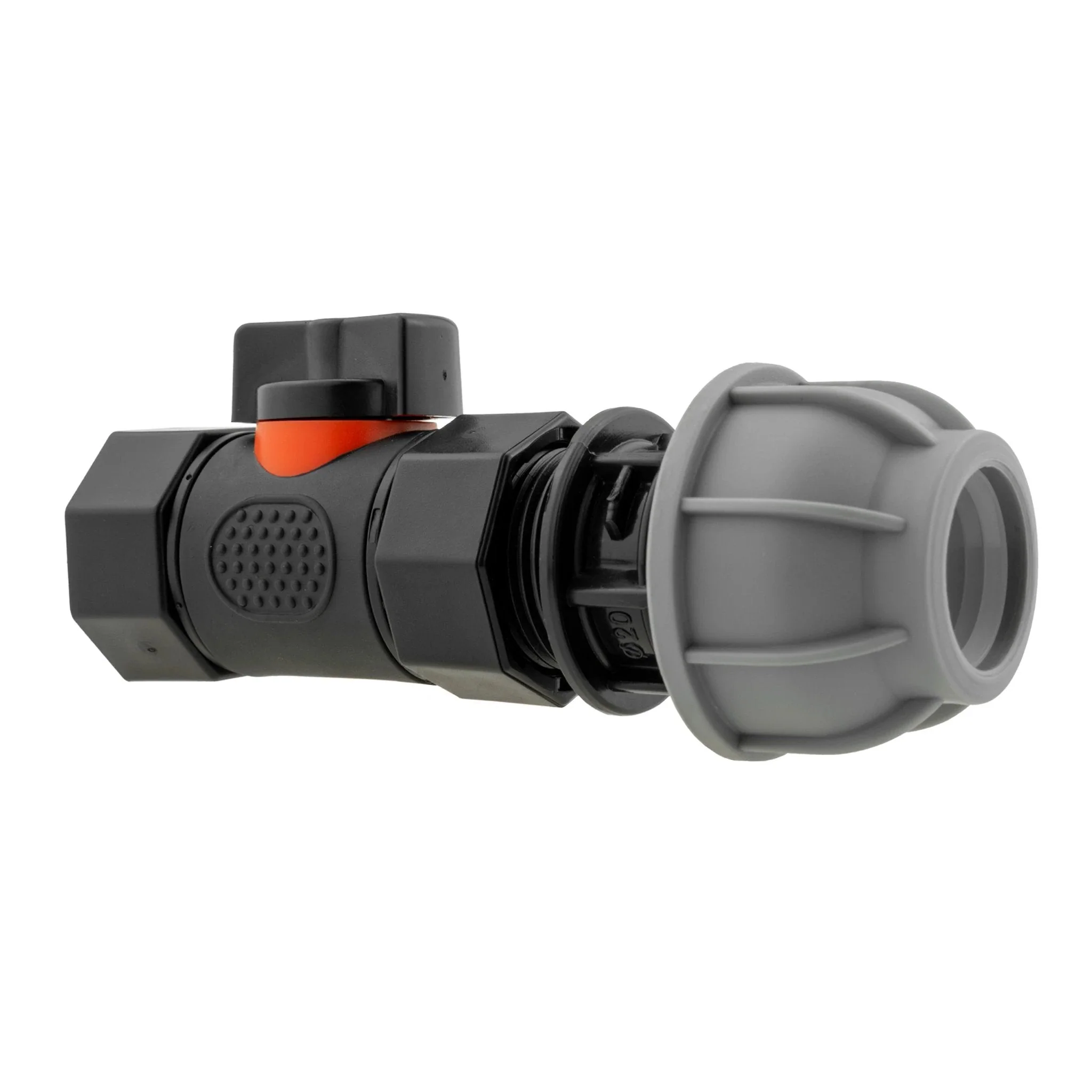 20mm MDPE Straight with In-Line BSPF Threaded Valve - Image 2