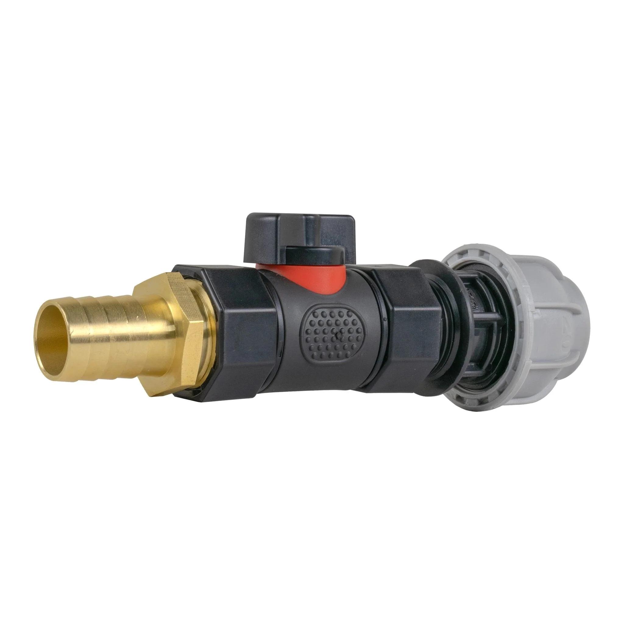 20mm MDPE Straight with In-Line BSPF Valve and 19mm Brass Barb - Image 2
