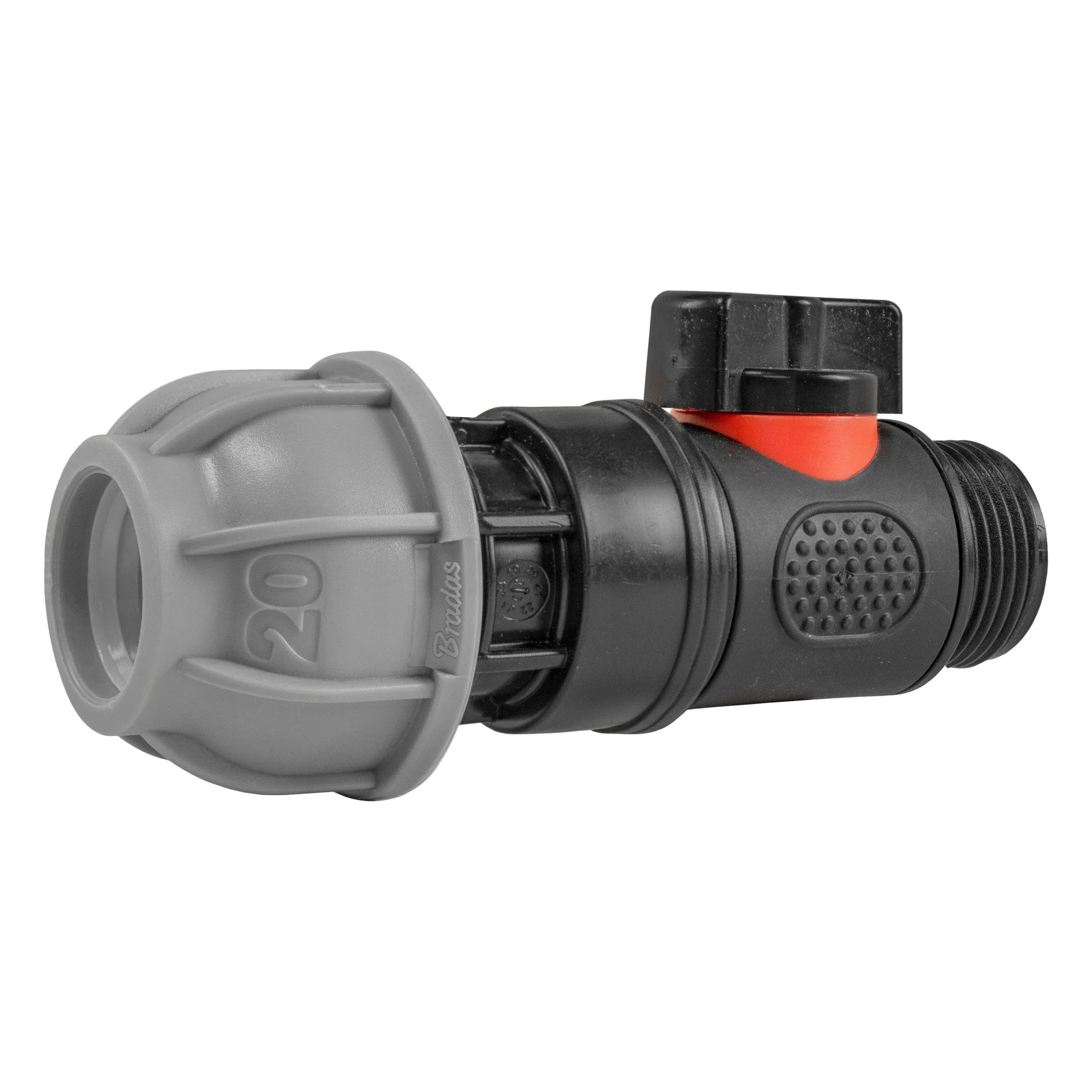 20mm MDPE Straight with In-Line BSPM Threaded Valve - Image 3