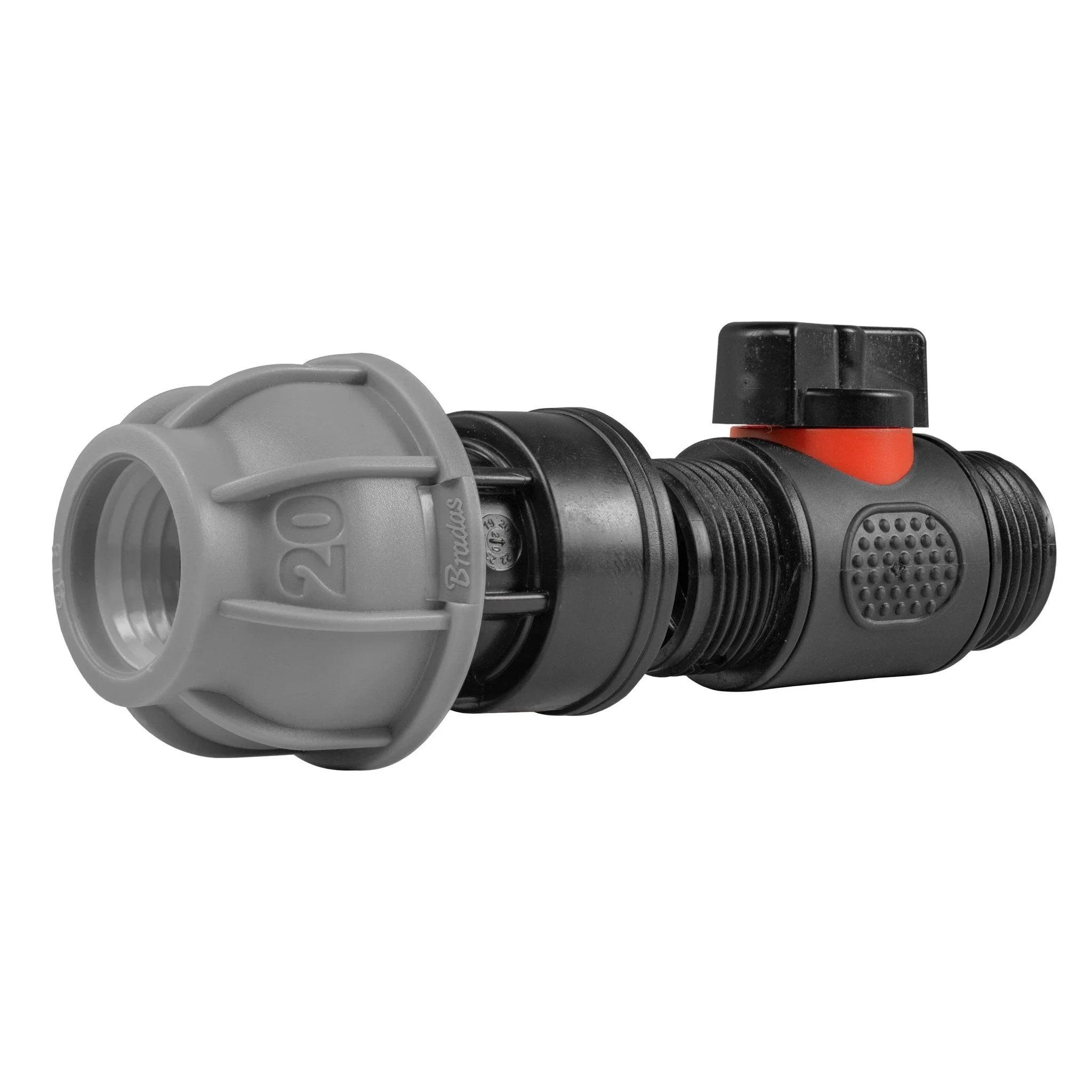 20mm MDPE Straight with In-Line BSPM Threaded Valve - Image 6