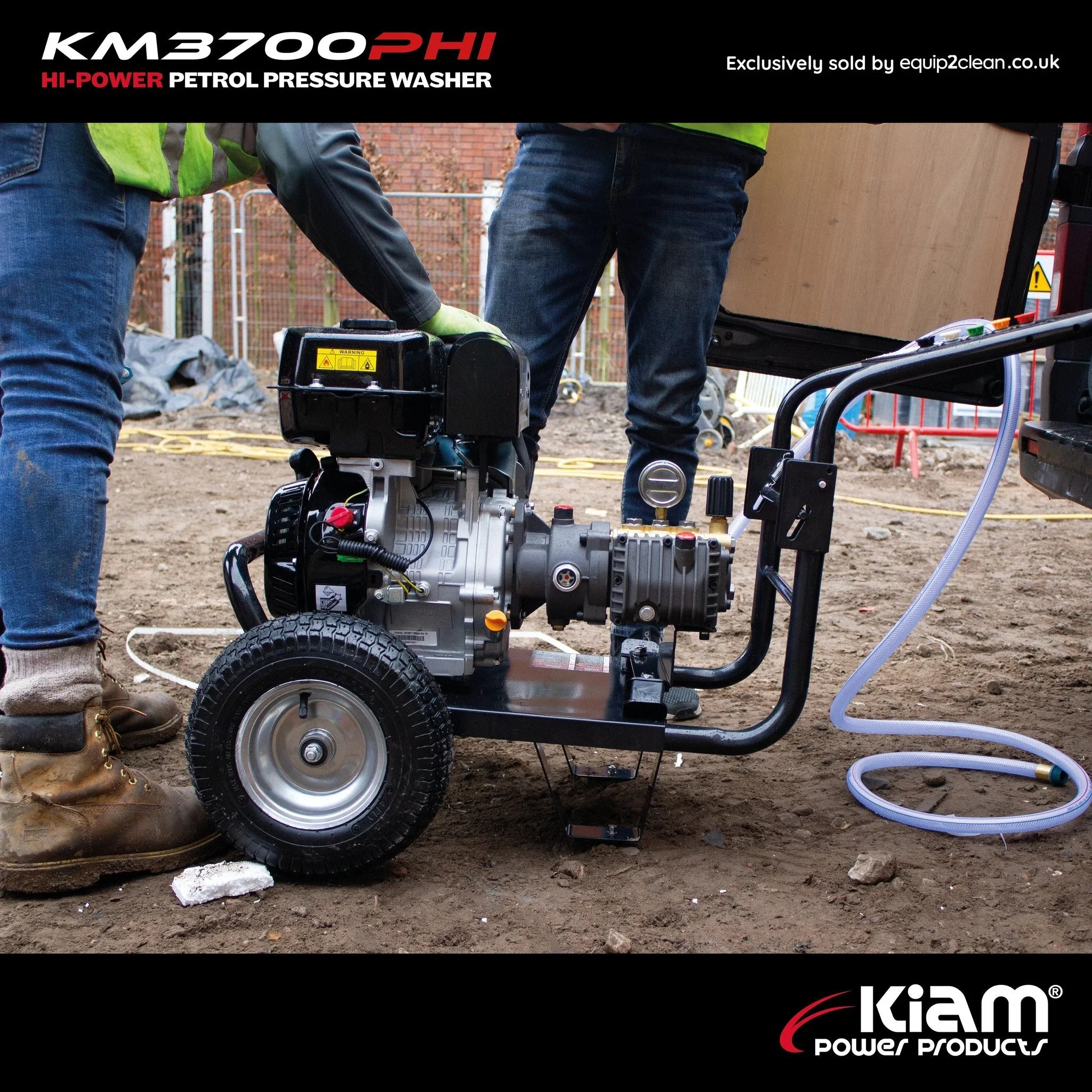 21LPM Petrol Pressure Washer – Kiam KM3700PHI HIFLOW | 14HP Jet Cleaner - Image 10