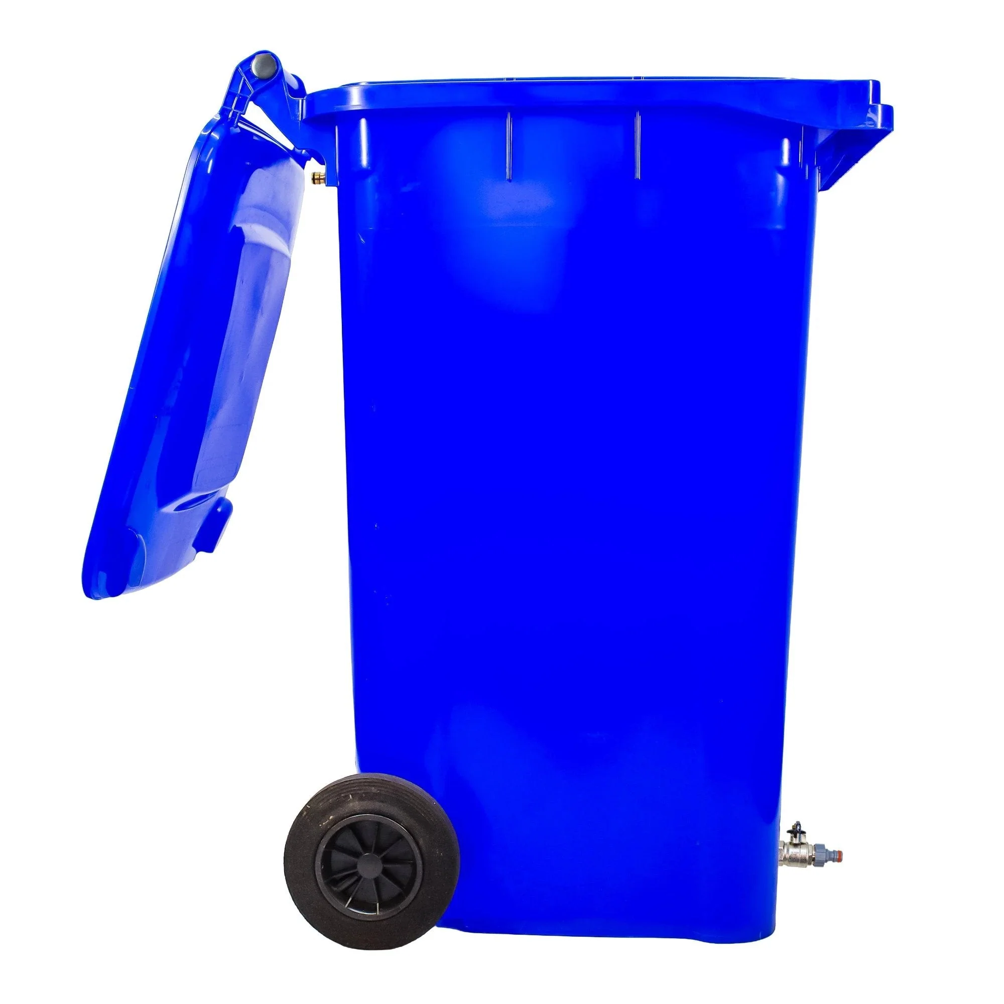 240 Litre Mobile Water Wheelie Bin Buffer Tank with Overflow Cut-off Float Valve - Image 4