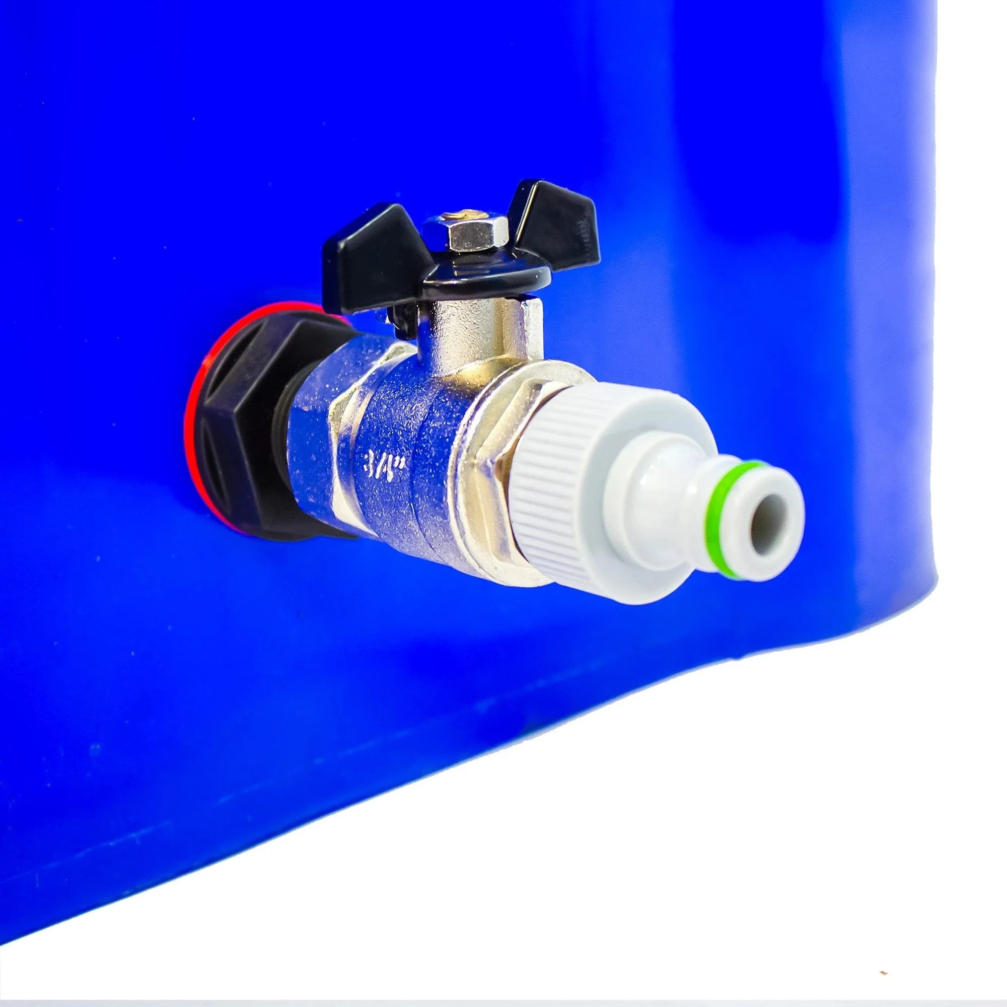 240 Litre Mobile Water Wheelie Bin Buffer Tank with Overflow Cut-off Float Valve - Image 9