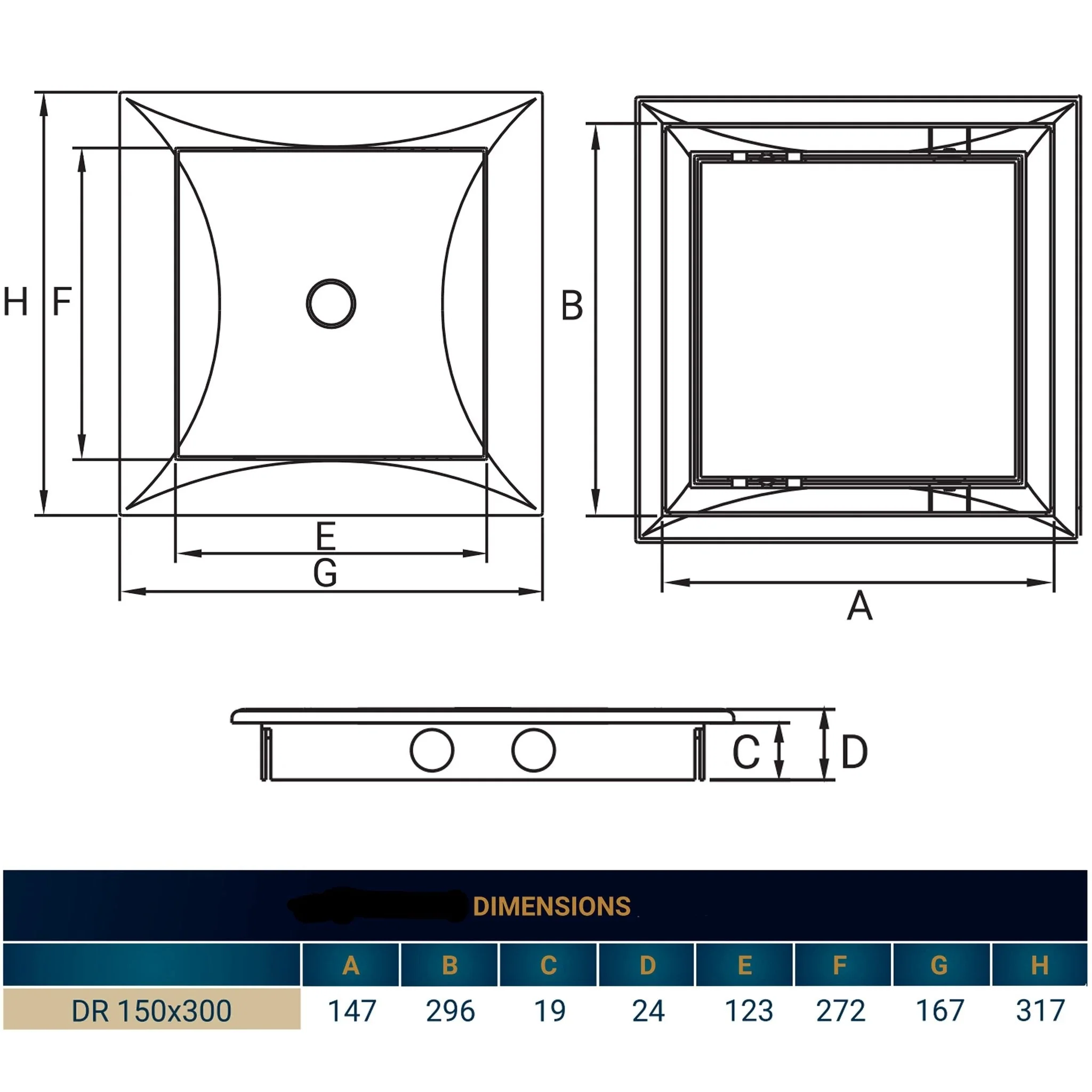 Access Panel Door PP, White 150mm x 300mm - Image 18