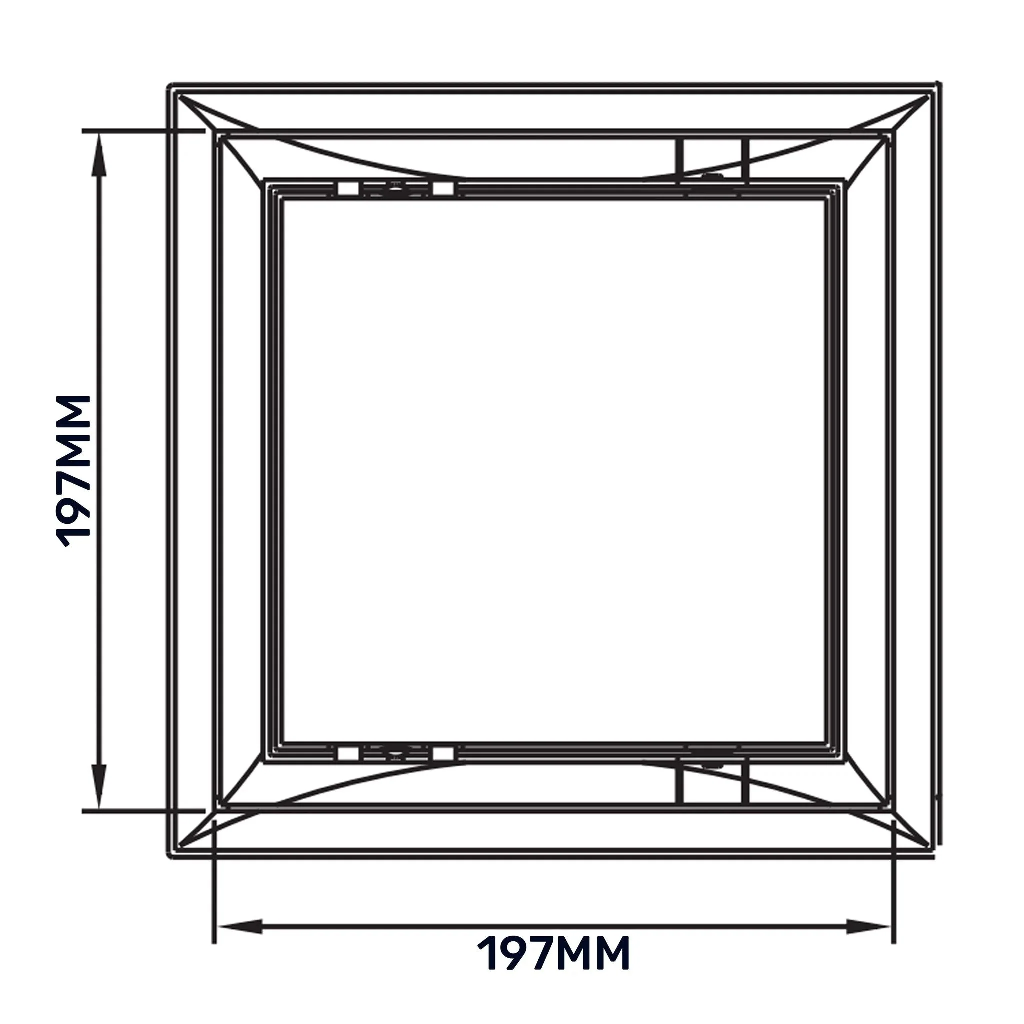 Access Panel Door PP, White 200mm x 200mm - Image 14