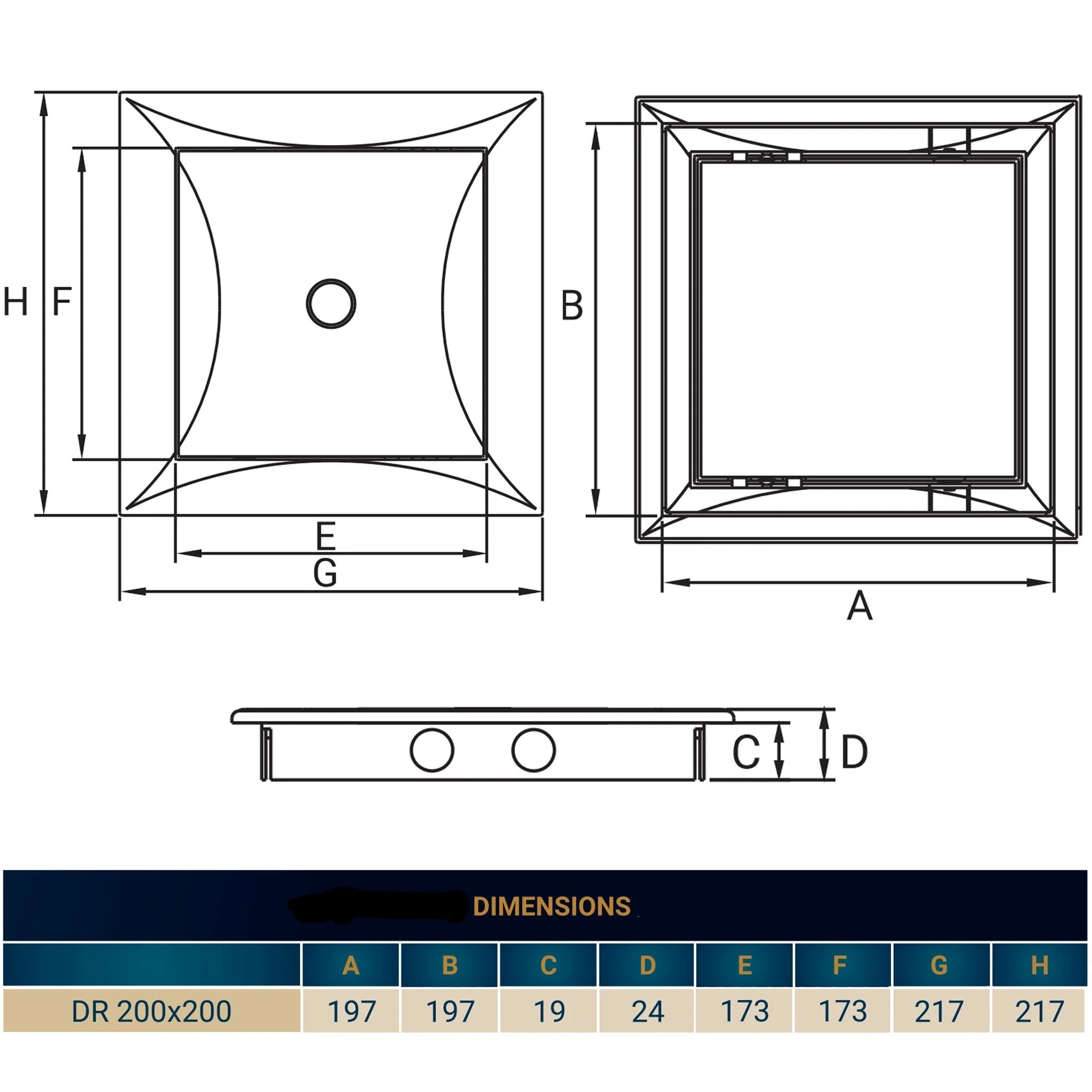 Access Panel Door PP, White 200mm x 200mm - Image 19