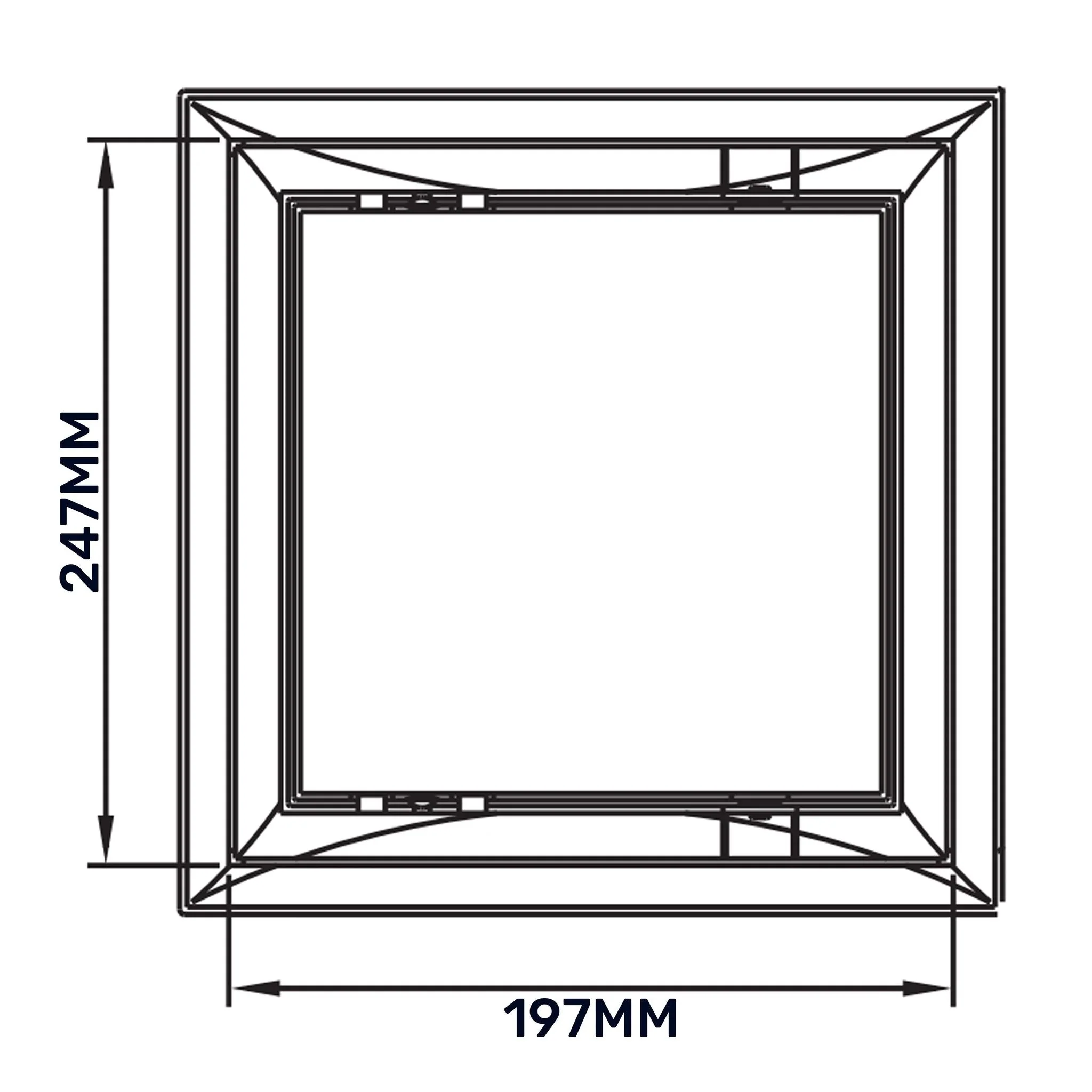 Access Panel Door PP, White 200mm x 250mm - Image 13