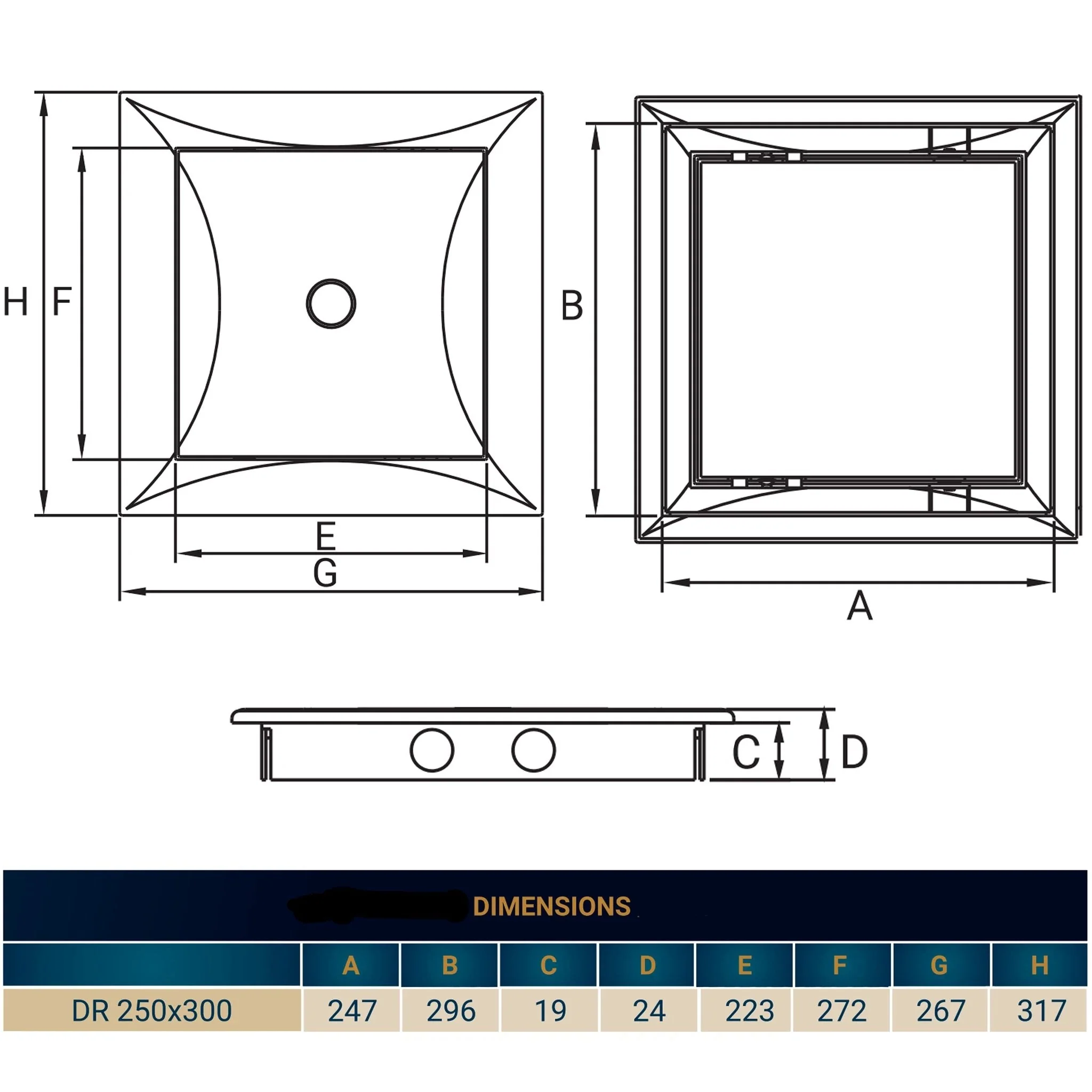 Access Panel Door PP, White 250mm x 300mm - Image 18