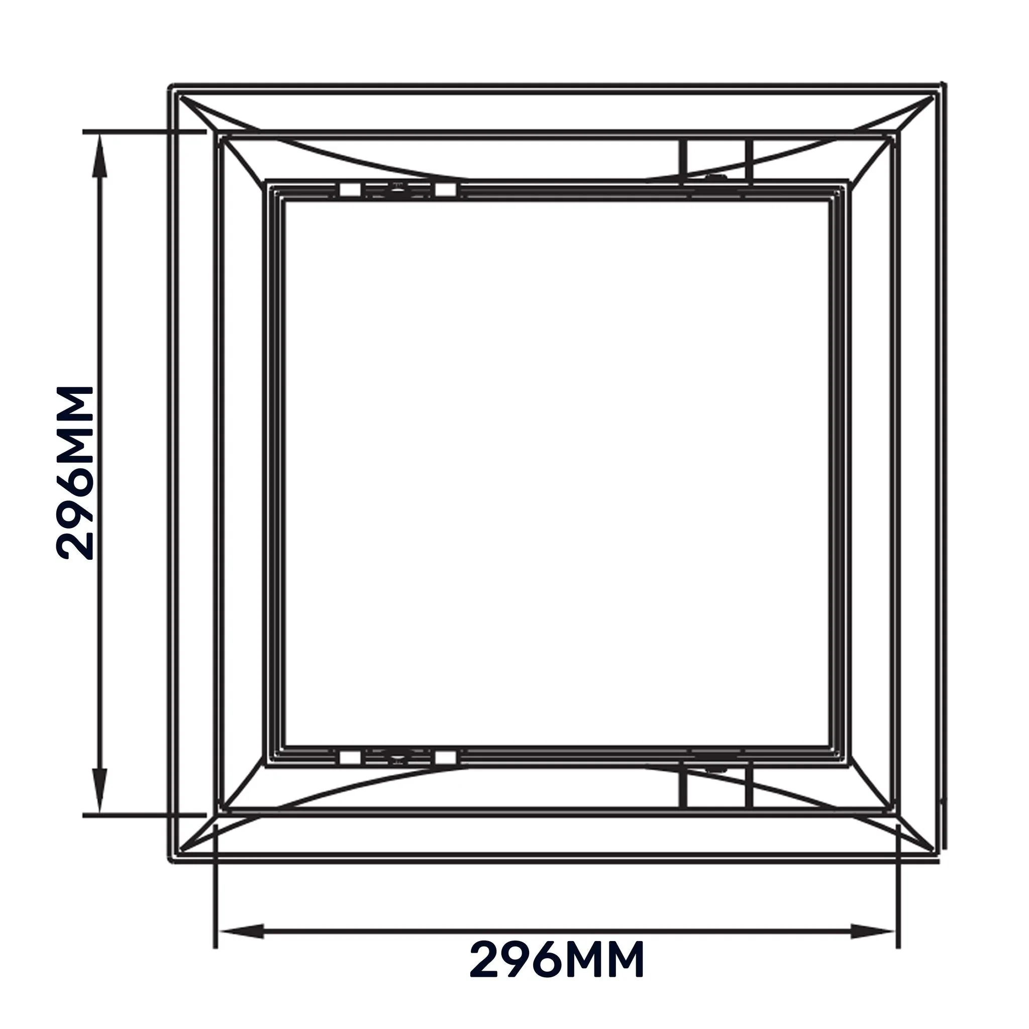 Access Panel Door PP, White 300mm x 300mm - Image 14