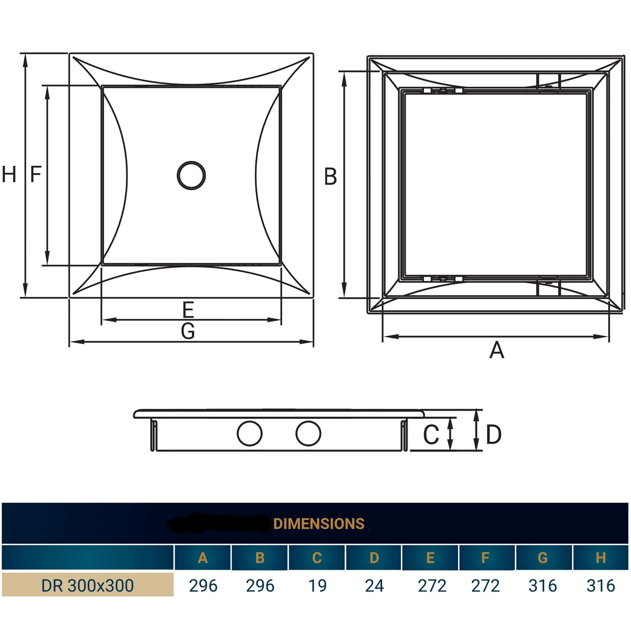 Access Panel Door PP, White 300mm x 300mm - Image 19