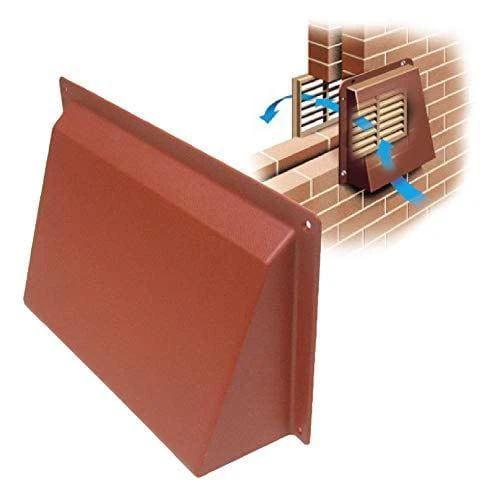 9" x 6" Terracotta Hooded Cowl Vent Cover for Air Bricks