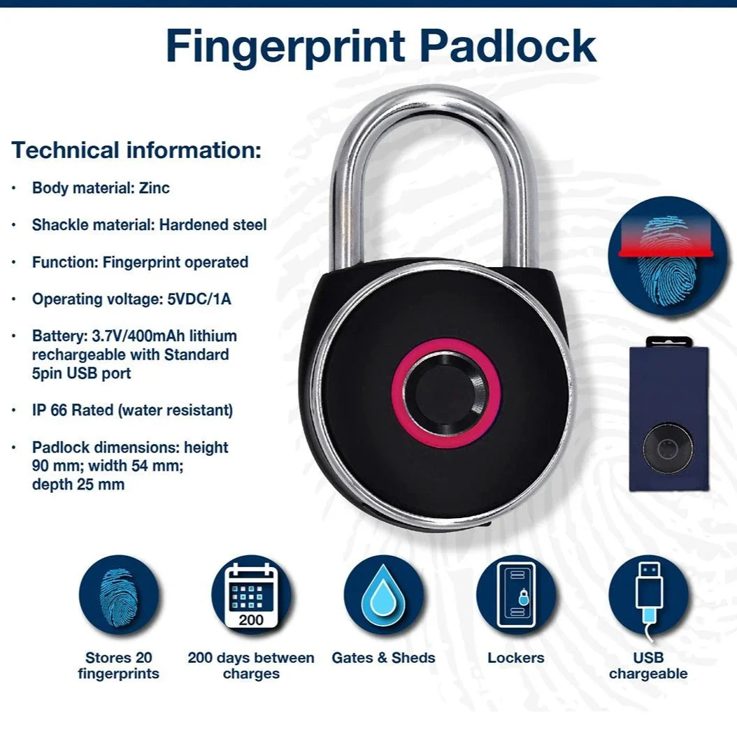 Akor FingerPrint Padlock - Image 2