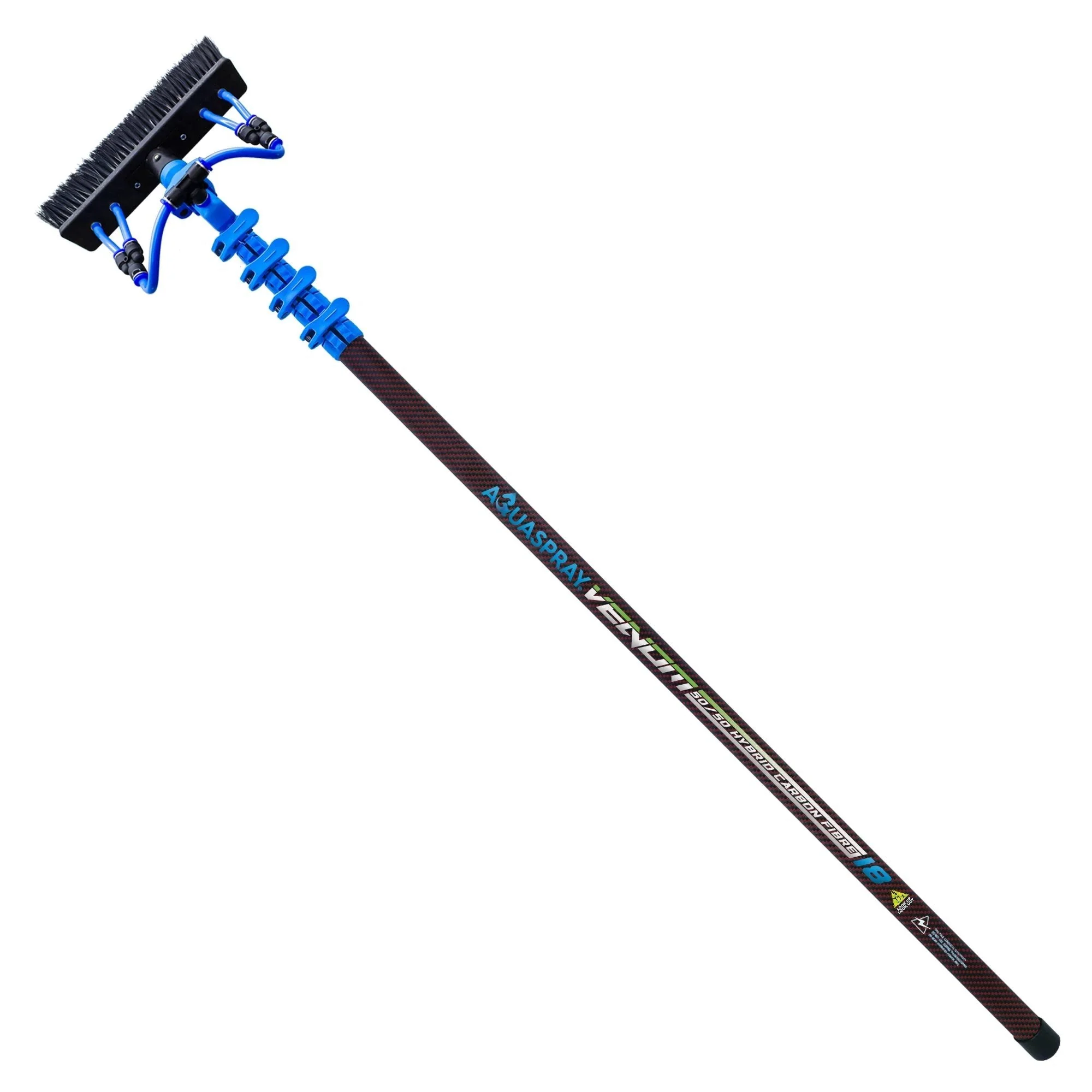 Aquaspray Venom 18ft Hybrid 50% Carbon, 50% Fiberglass Waterfed Window Cleaning Pole – 4 Sections - Image 4