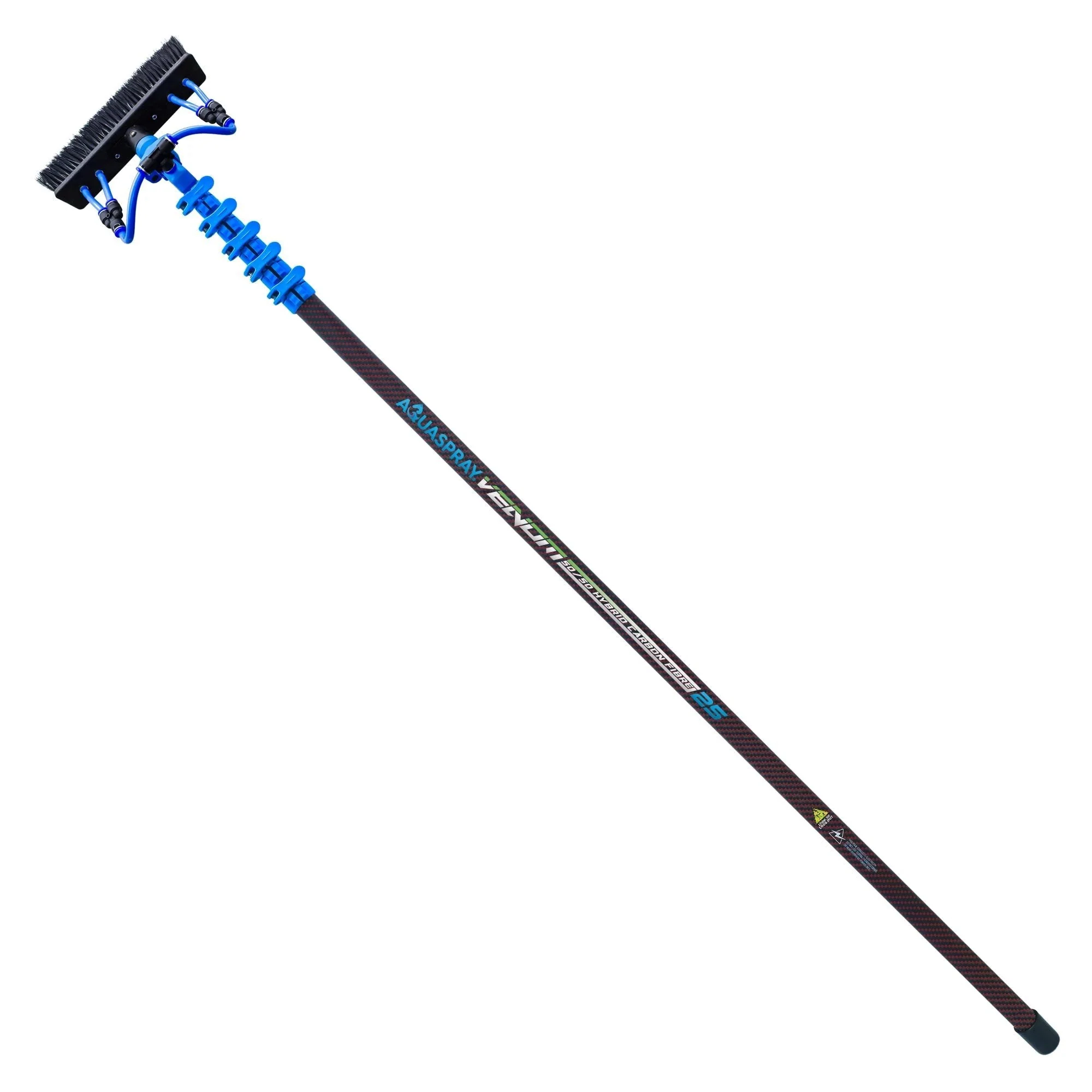 Aquaspray Venom 25ft Hybrid 50% Carbon, 50% Fiberglass Waterfed Window Cleaning Pole – 5 Sections - Image 4