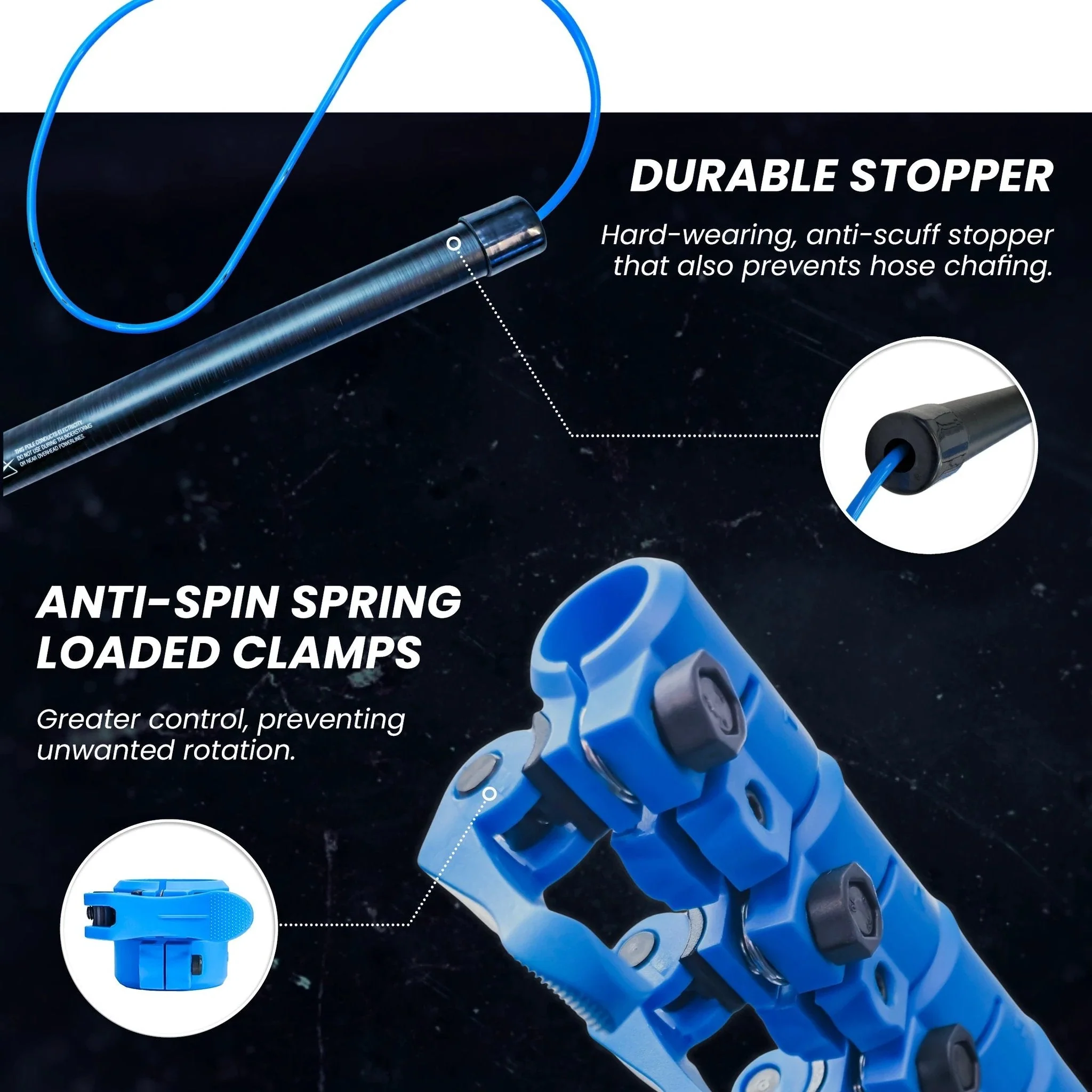 Aquaspray Venom 25ft Hybrid 70% Carbon, 30% Fiberglass Waterfed Window Cleaning Pole – 5 Sections - Image 16