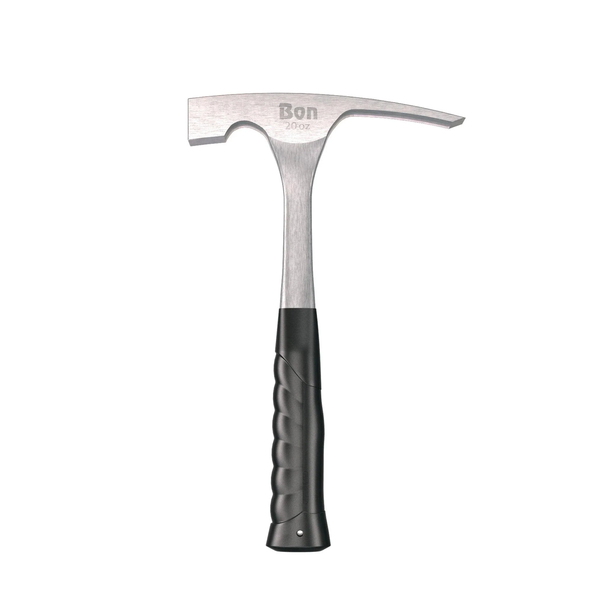 Bon Tool Brick Hammer Solid Steel 20oz - One-Piece Forged Carbon Steel Construction With Contoured Non-Slip Vinyl Grip - Image 2