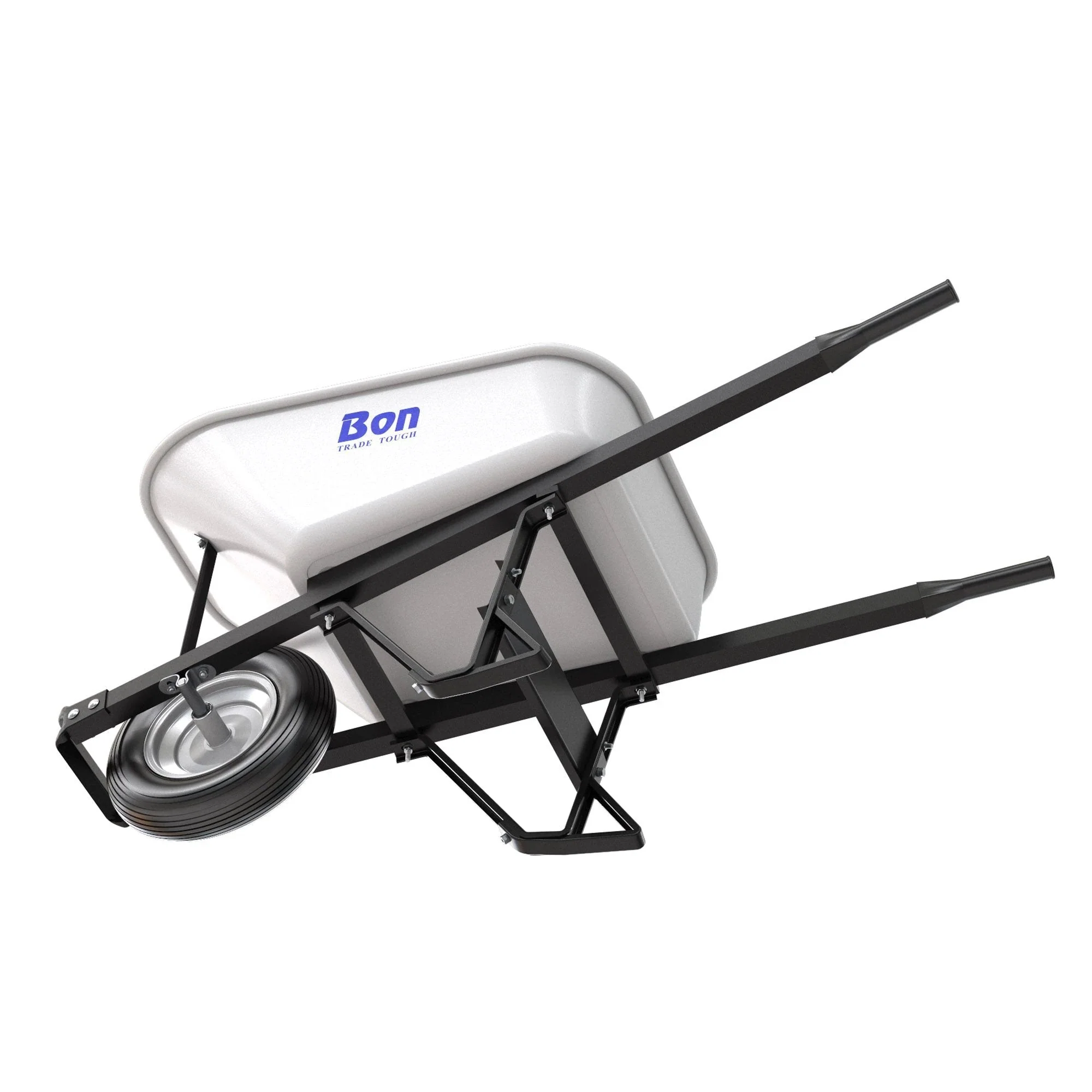 Steel Tray Wheelbarrow with Leg Stabiliser - Image 12
