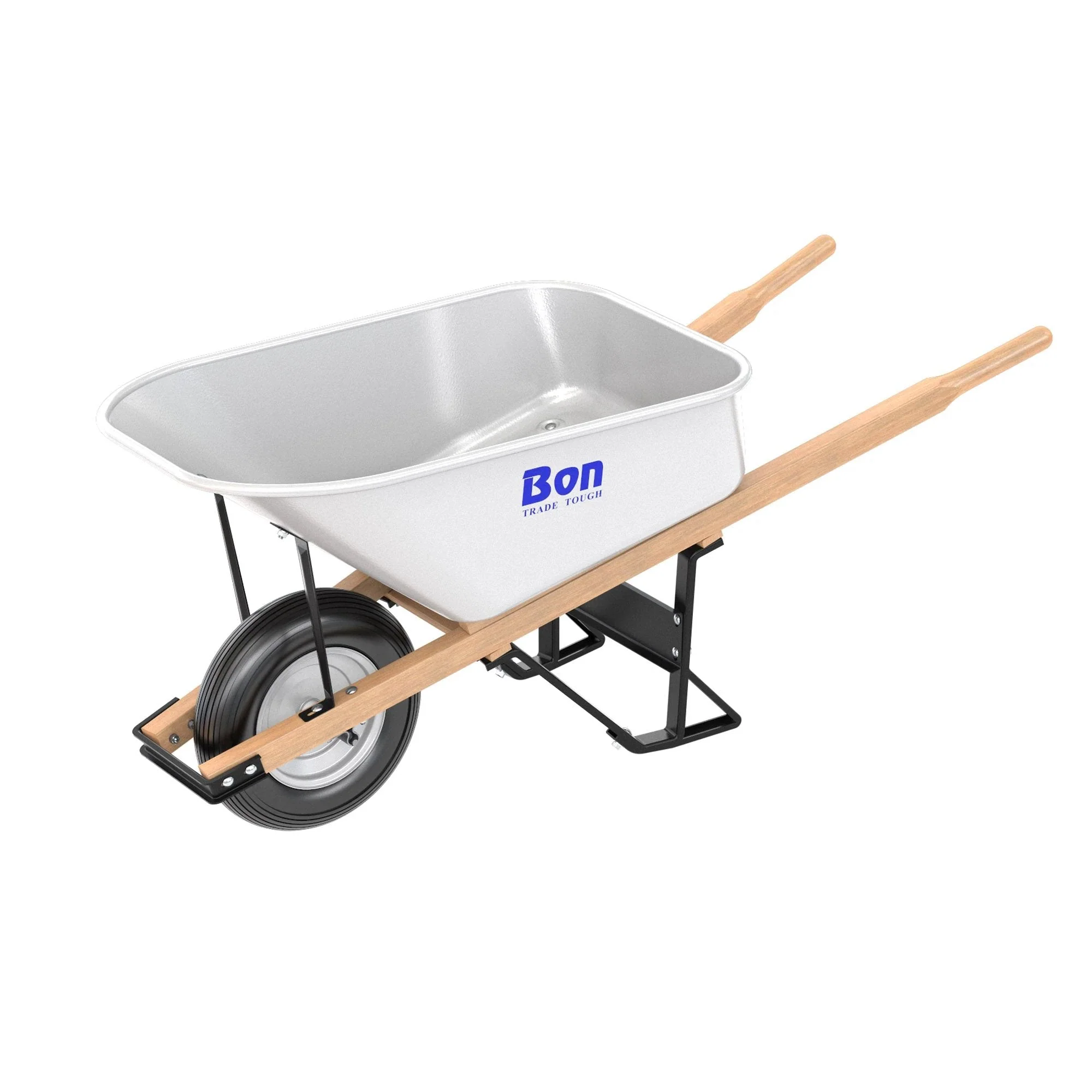 Steel Tray Wheelbarrow with Leg Stabiliser - Image 4