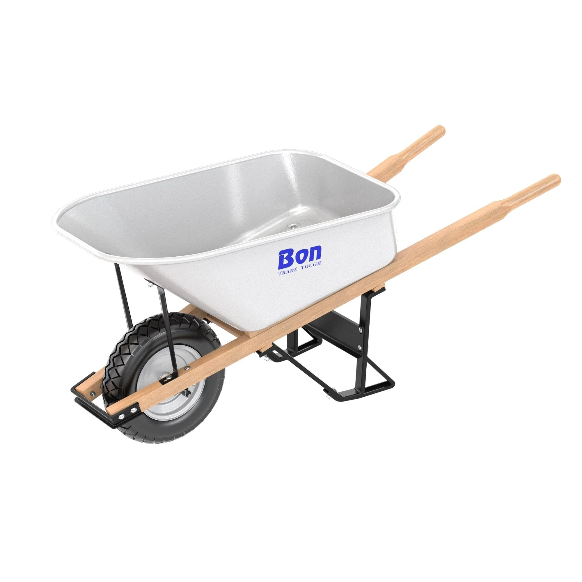 Steel Tray Wheelbarrow with Leg Stabiliser - Image 6