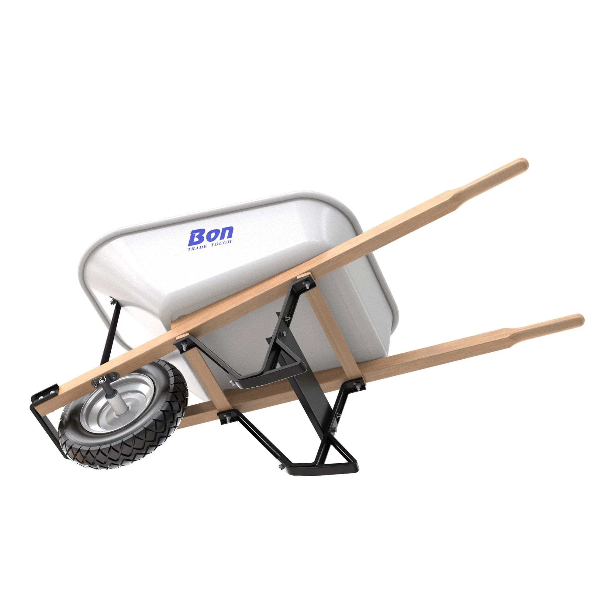Steel Tray Wheelbarrow with Leg Stabiliser - Image 7