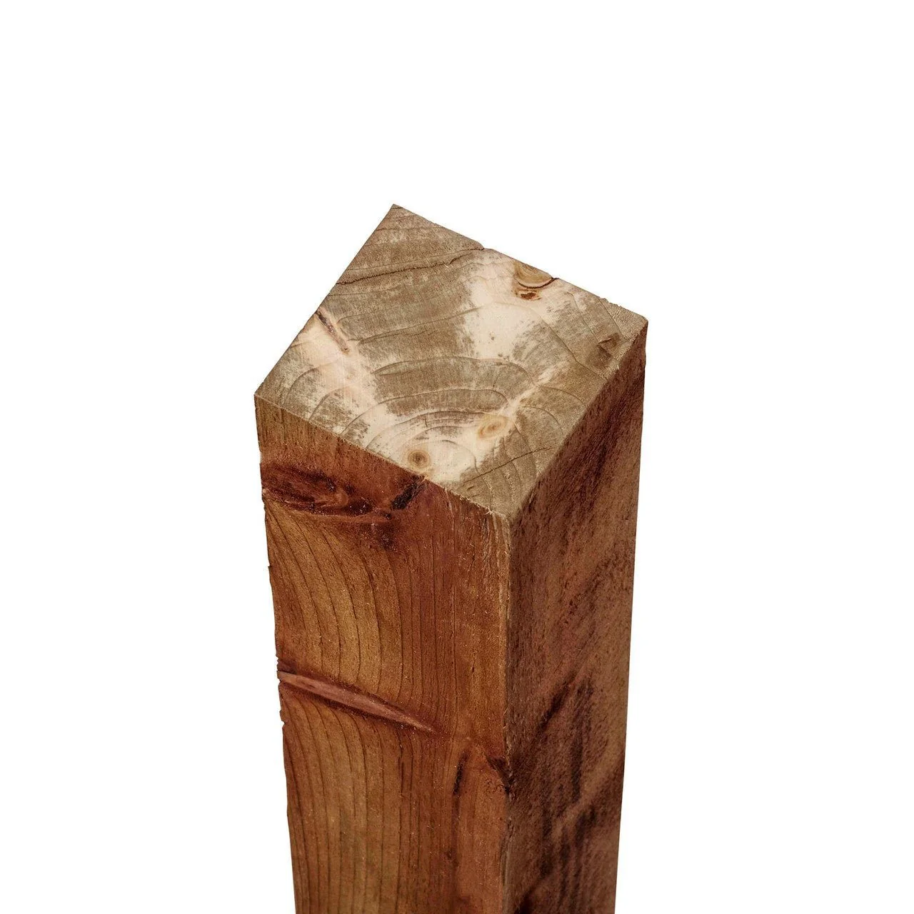 Brown Treated Wooden Fence Post UC3u 100mm x 100mm - Image 3
