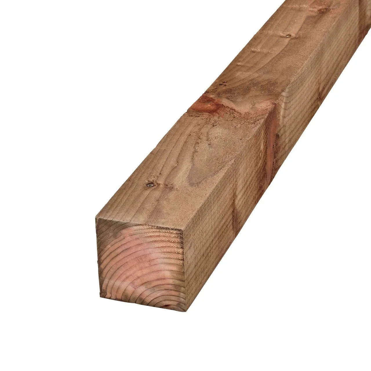 Brown Treated Wooden Fence Post UC3u 100mm x 100mm - Image 4