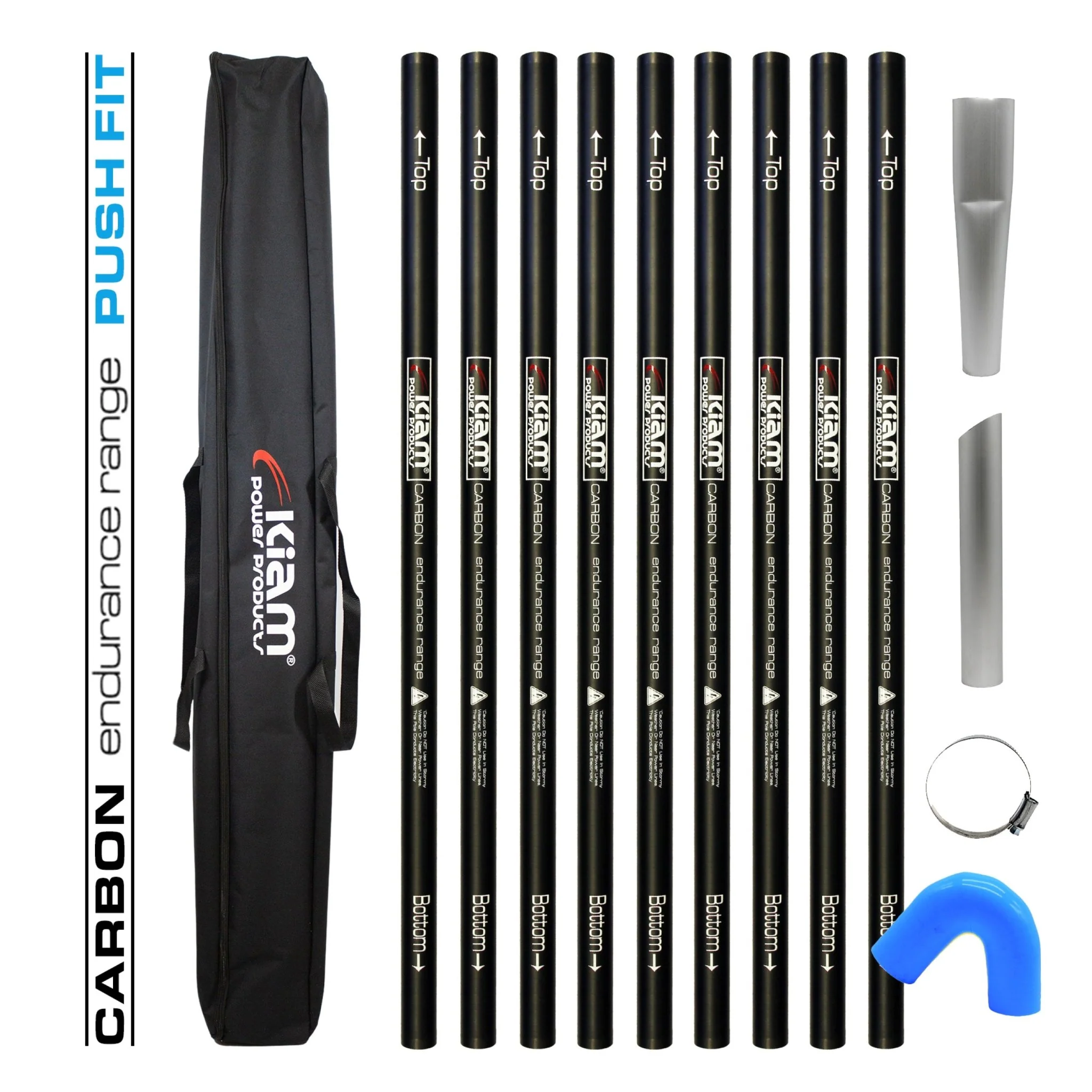 CARBON Fibre Endurance Range Push-fit Gutter Vacuum Pole Kit (51mm Diameter) 20ft-40ft Kits - Image 13