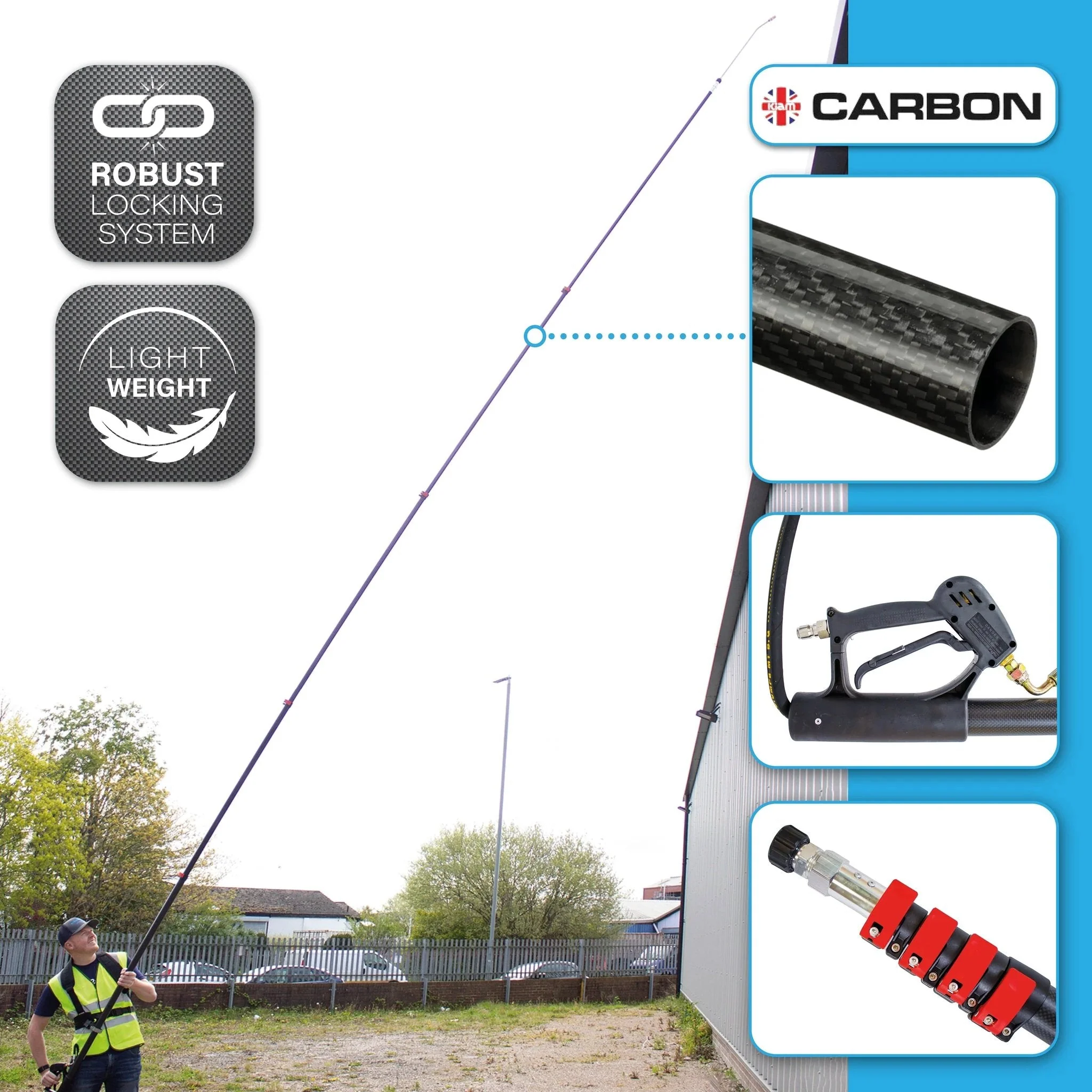 Carbon Reach 5.4 Metre Telescopic Carbon Fibre Lance - Image 4