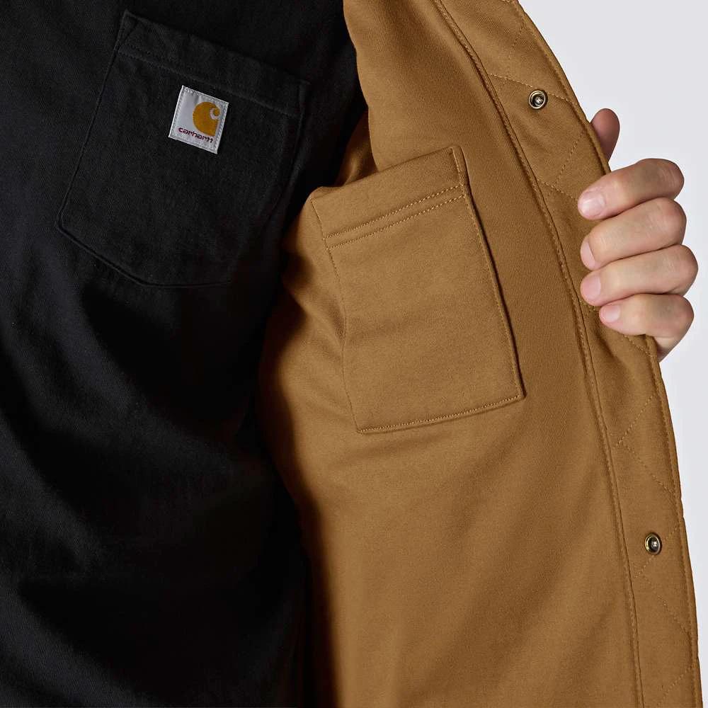Carhartt Rain Defender Loose Fit Heavyweight Quilted Snap Front Shirt Jacket - Image 10