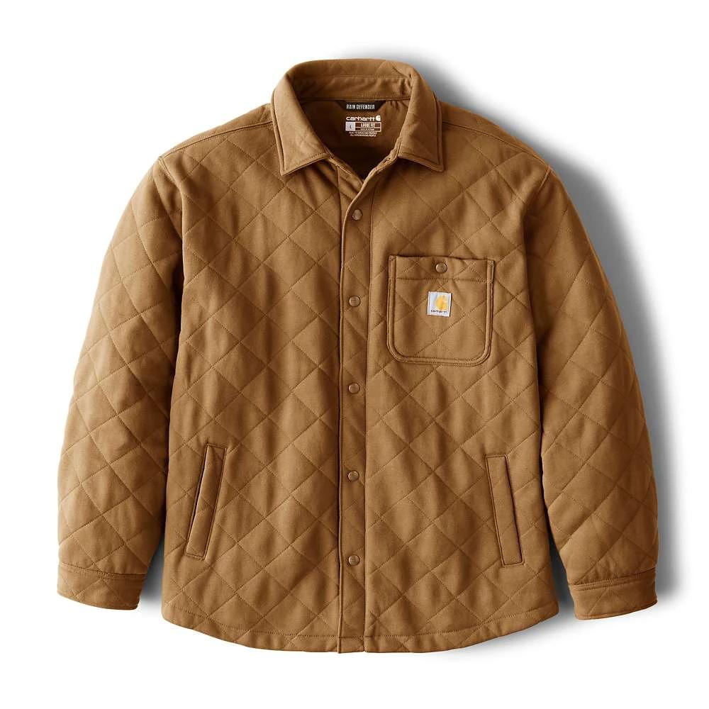 Carhartt Rain Defender Loose Fit Heavyweight Quilted Snap Front Shirt Jacket - Image 14