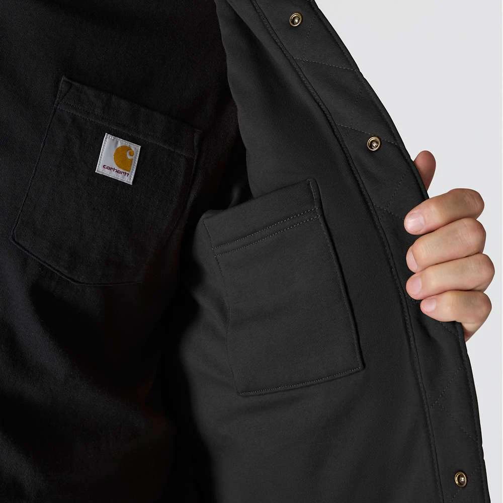 Carhartt Rain Defender Loose Fit Heavyweight Quilted Snap Front Shirt Jacket - Image 3
