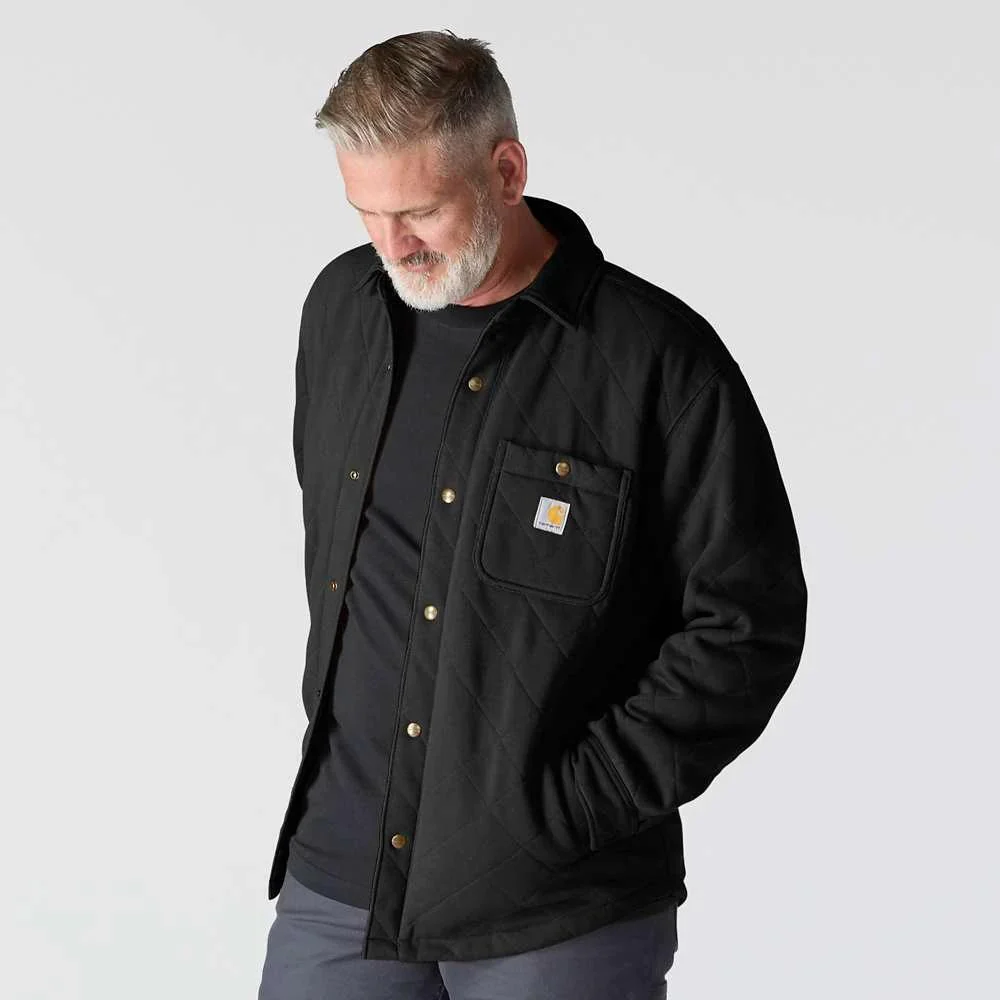 Carhartt Rain Defender Loose Fit Heavyweight Quilted Snap Front Shirt Jacket - Image 4