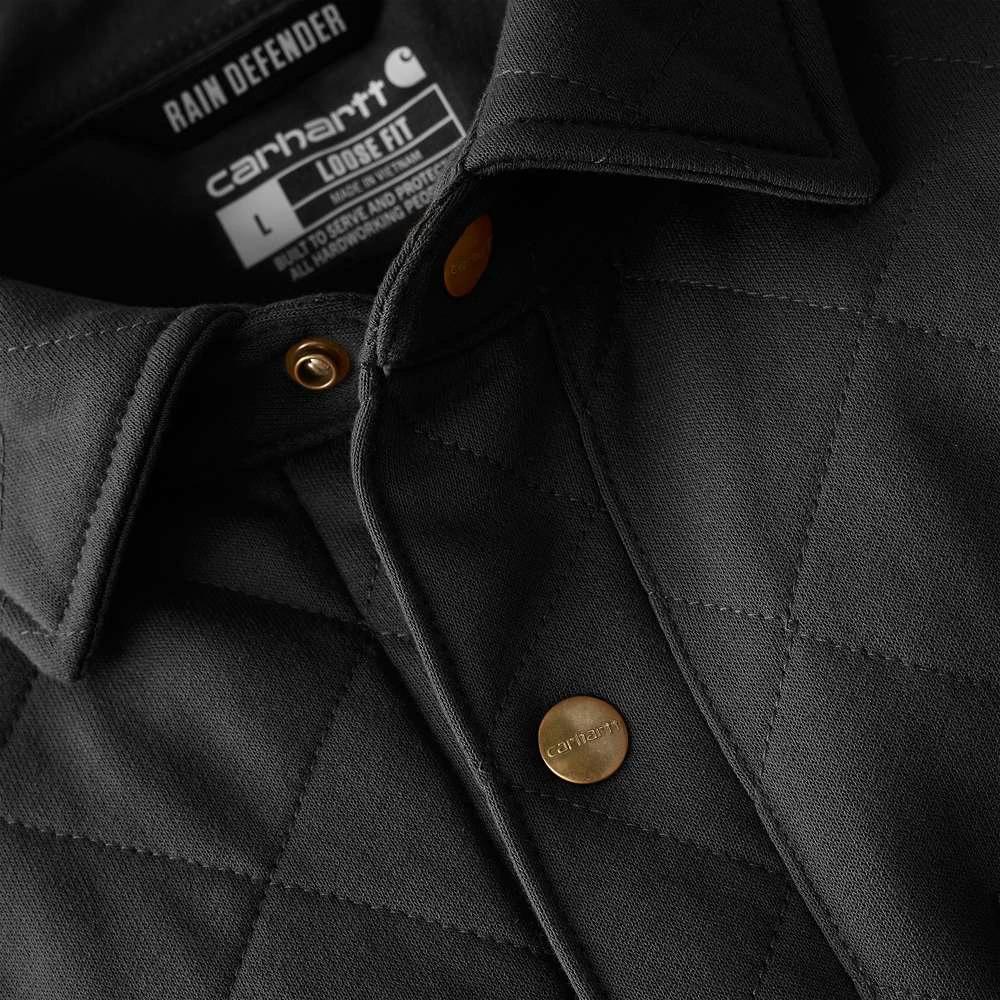 Carhartt Rain Defender Loose Fit Heavyweight Quilted Snap Front Shirt Jacket - Image 5