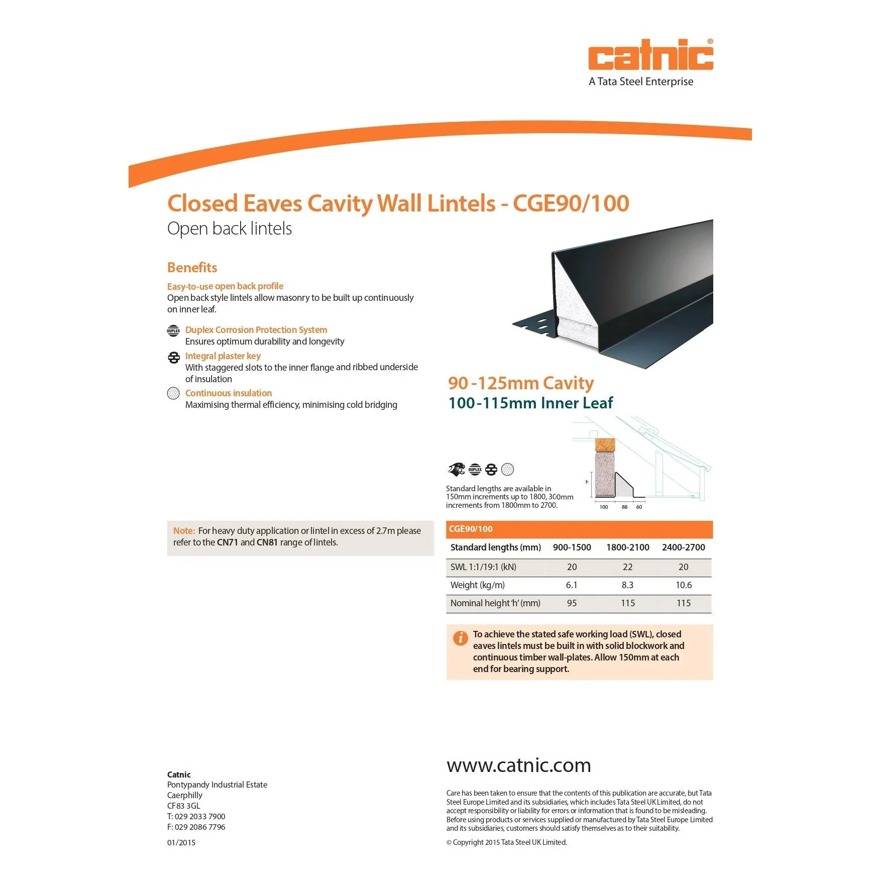 Catnic CGE90/100 100mm Eaves Lintel - Image 4