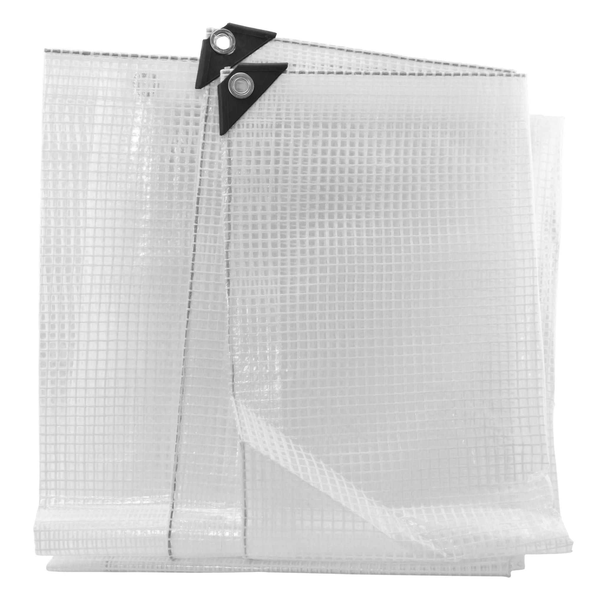 Clear XL-Grade Tarpaulin with 20 x 4" Bungee Balls (White) - Image 9