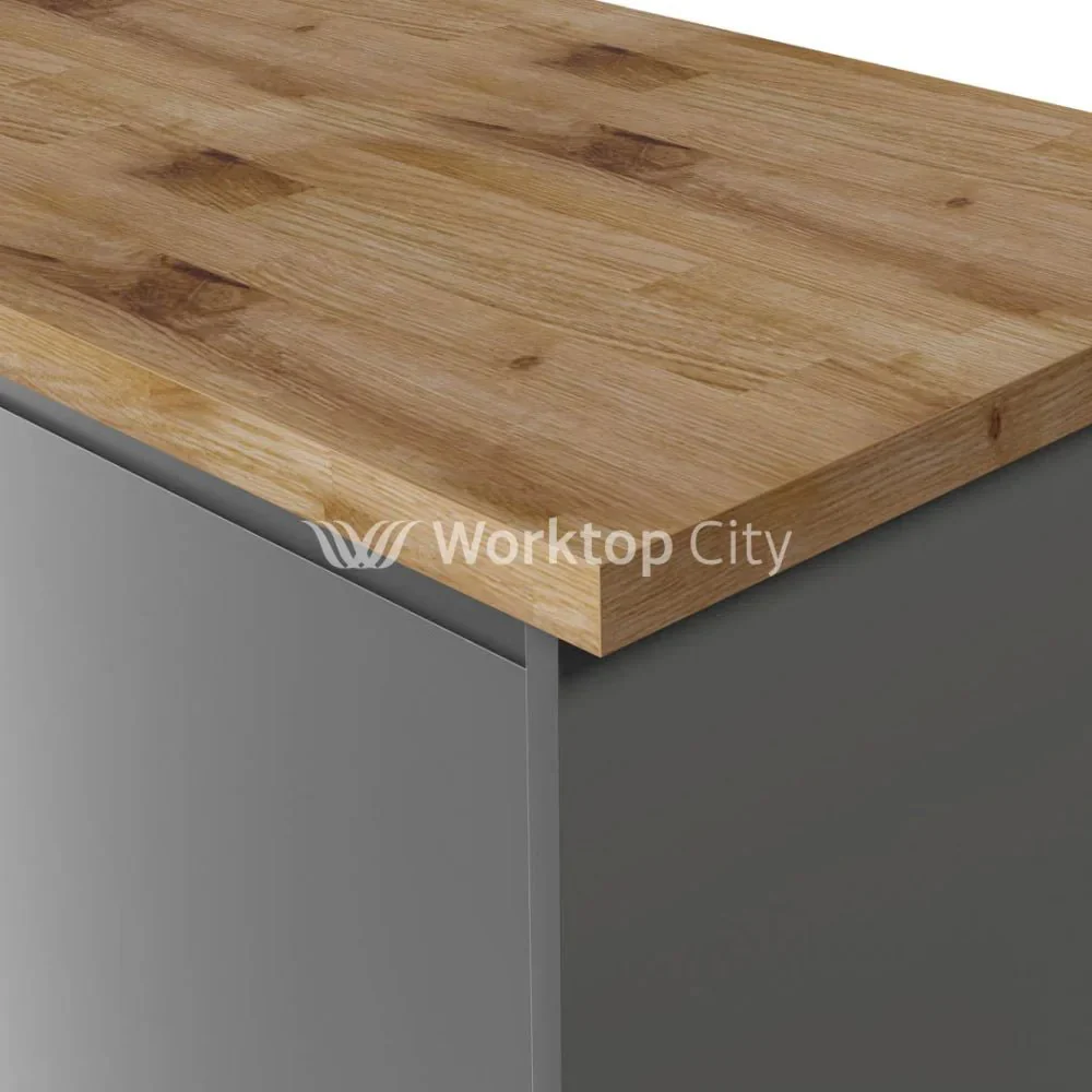 Deterra Rustic Oak Real Wood Kitchen Worktops 40mm (T)