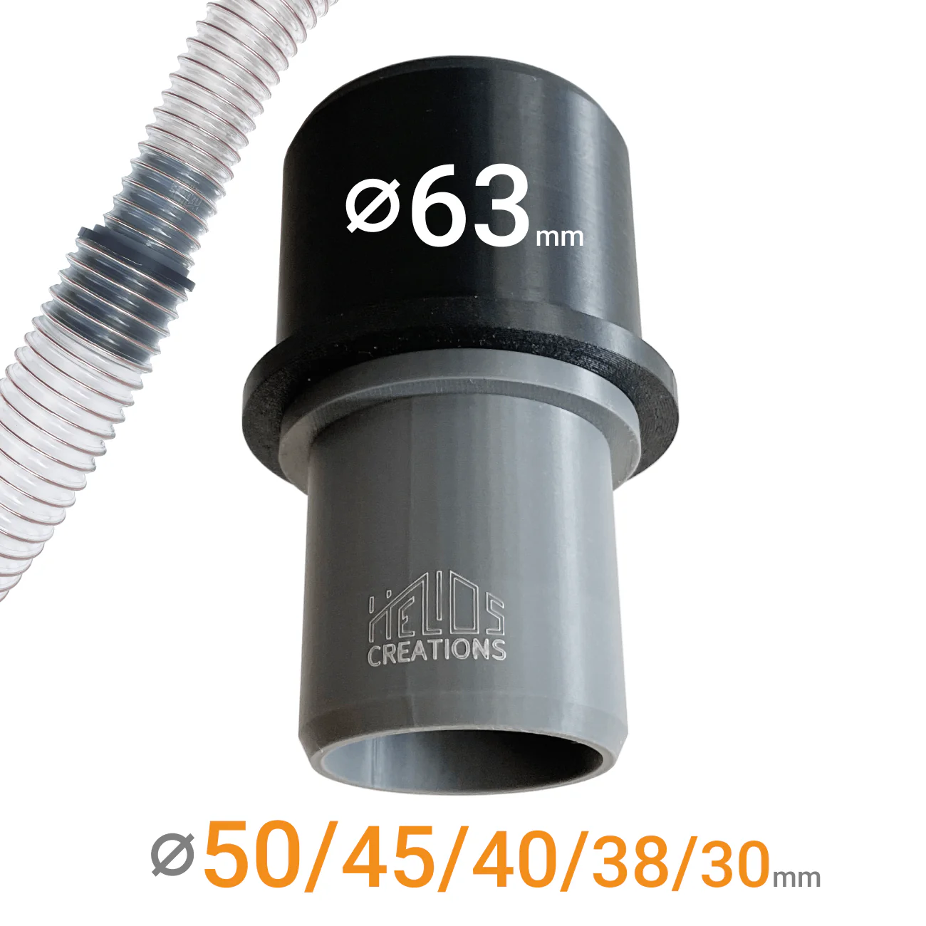 Dust Extraction Hose Reducer – 63 mm (2.5") to 50/45/40/38 mm