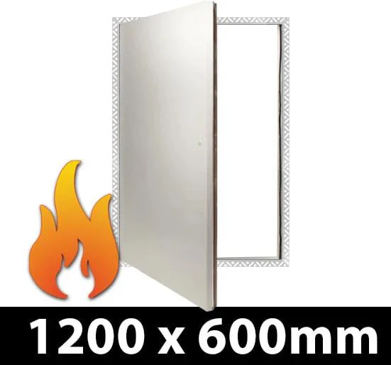 Fire Rated Riser Door Access Panel 1200x600mm Beaded Frame