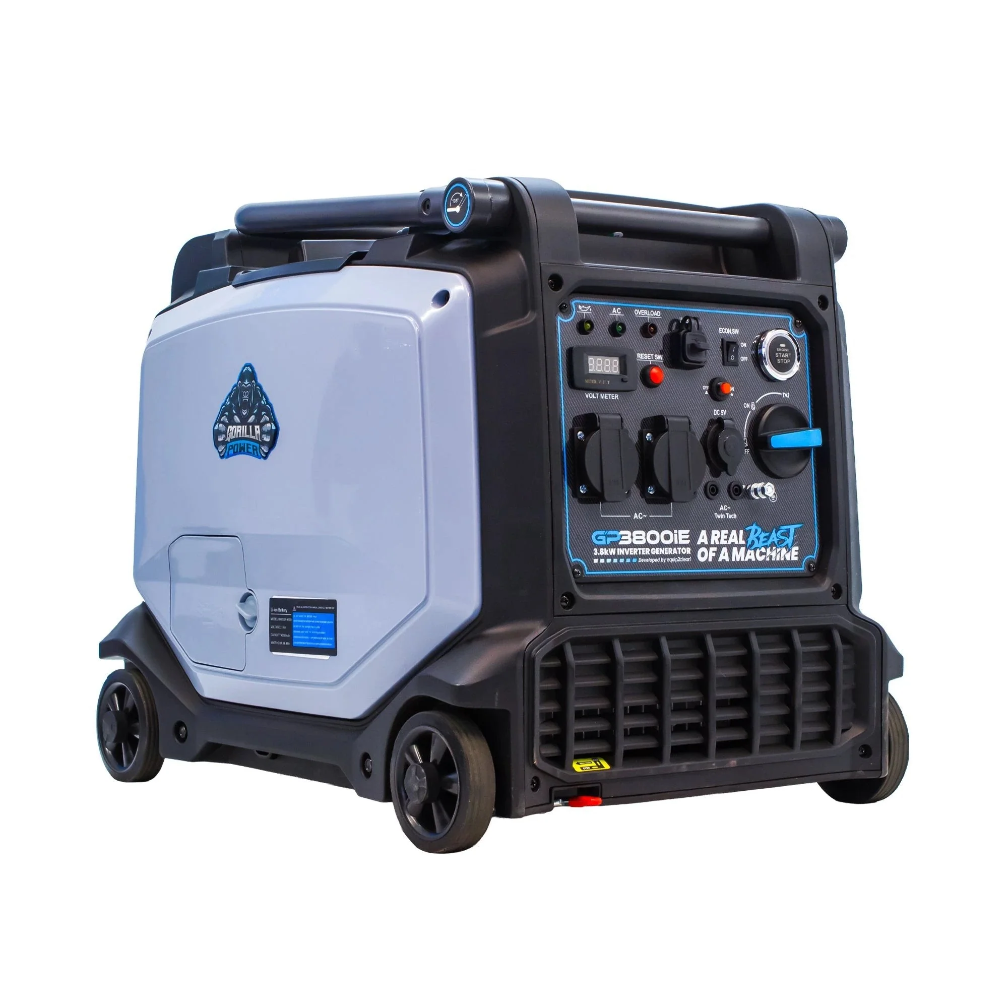 Gorilla Power 3800W Inverter Suitcase Generator with Electric Start - GP3800iE  – Reliable Power On-The-Go - Image 10