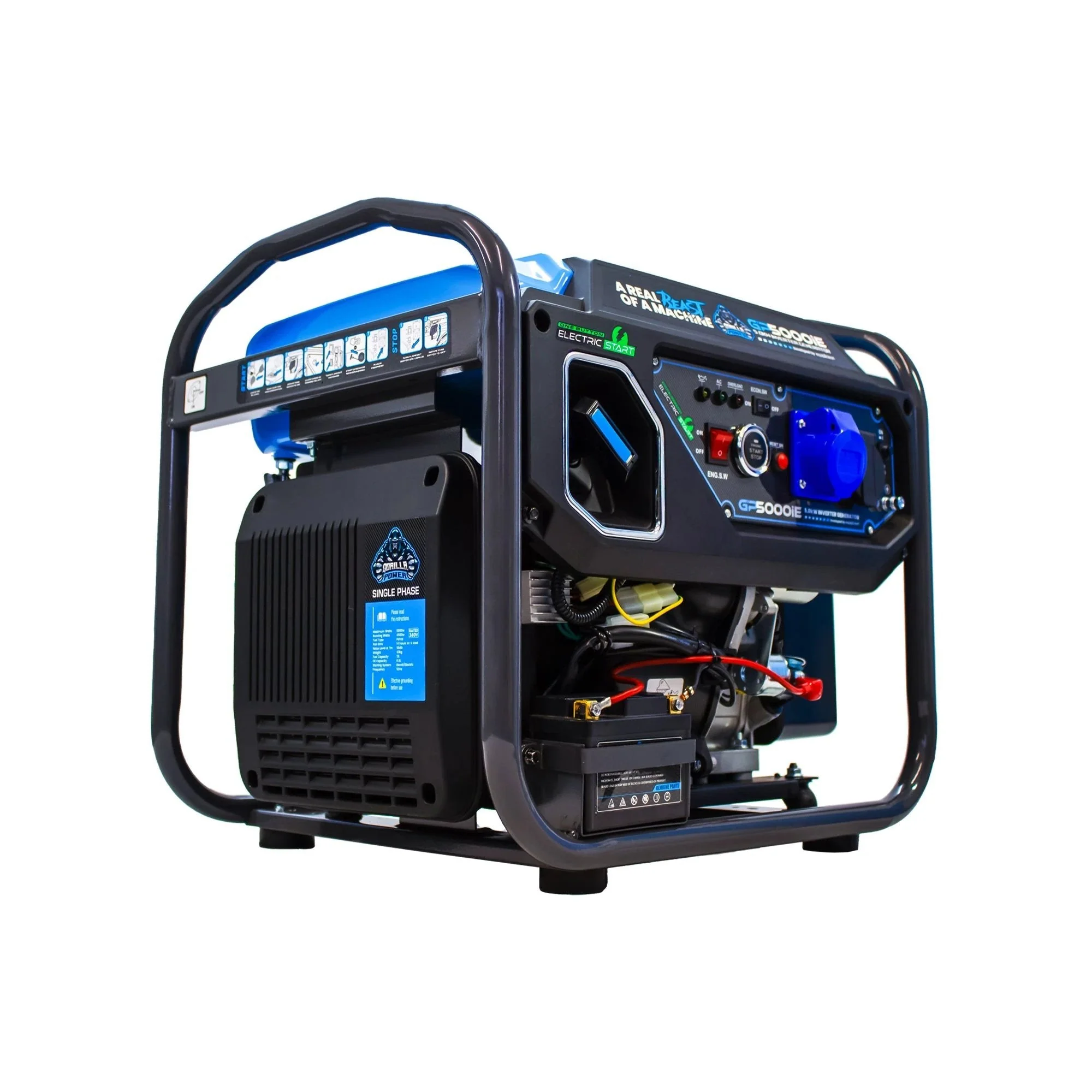 Gorilla Power 5000W Inverter Open Frame Generator with Electric Start - GP5000iE  – Maximum Power & Efficiency - Image 8
