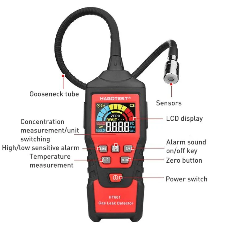 HABOTEST HT601B Combustible Gas Detector Thousand Battery Model with Numerical Display, HT601B - Image 4